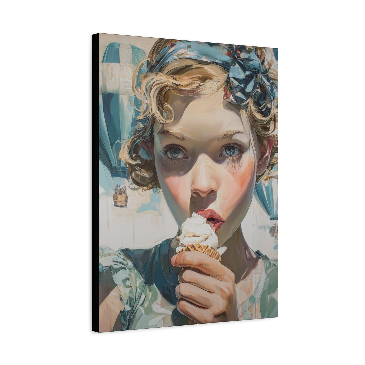 Gallery Wrapped Canvas, Sweet Summer Nostalgia, Sugar and Spice Art Canvas, Ice Cream Dreams Art – Lottie