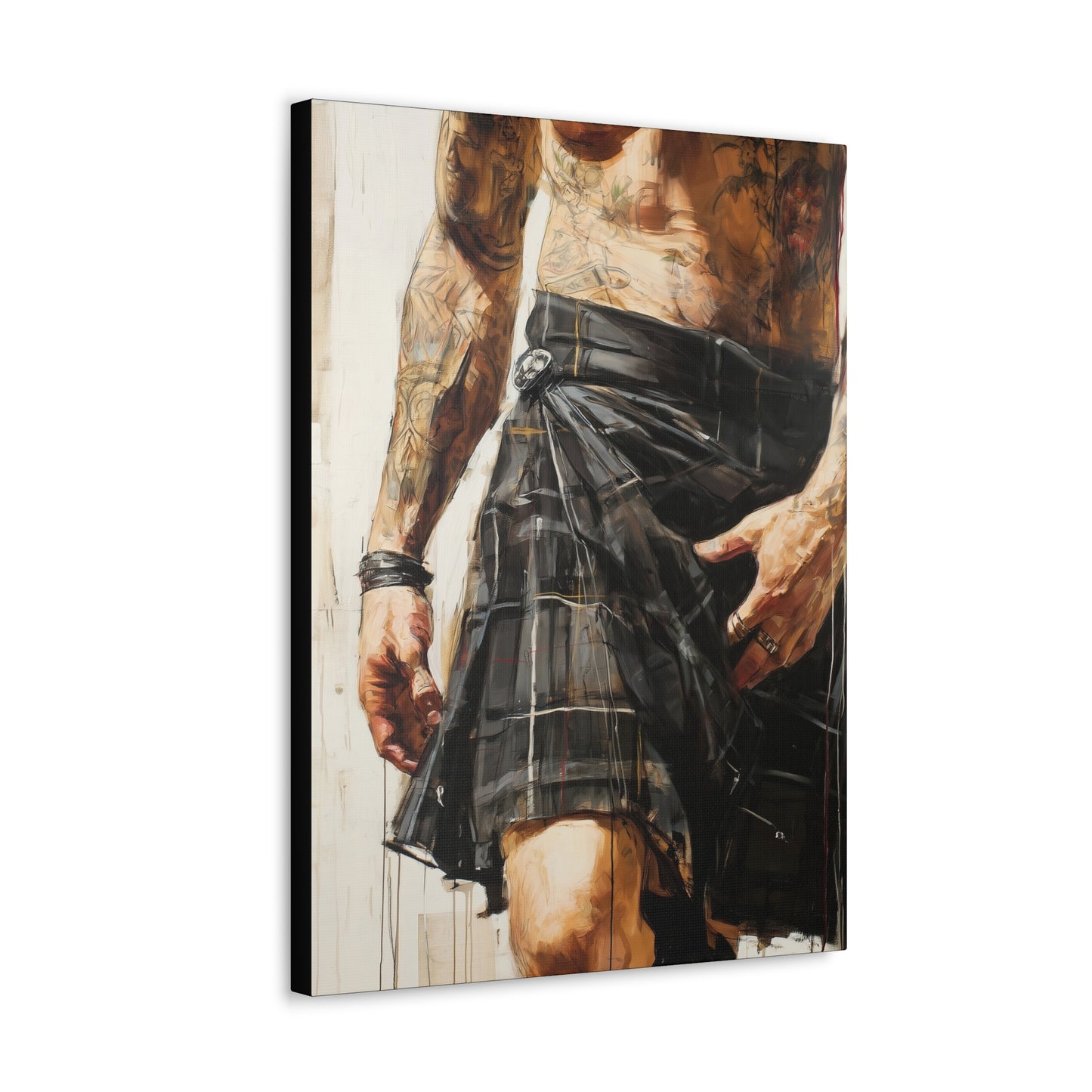 Gallery Wrapped Canvas, Kilts and Carnage Art Canvas, Erotic Pinup Art Canvas – Brodie