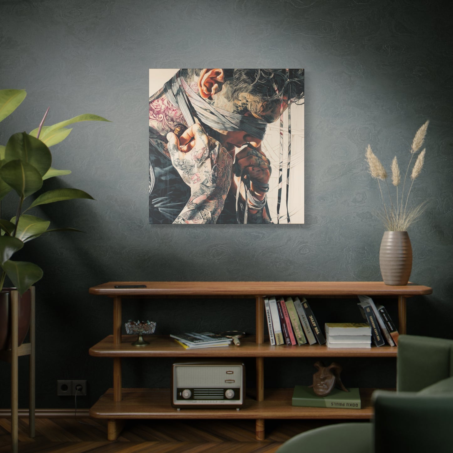 Gallery Wrapped Canvas, Ropes and Reverence Art Canvas, Erotic Shibari Art Canvas – Hiro