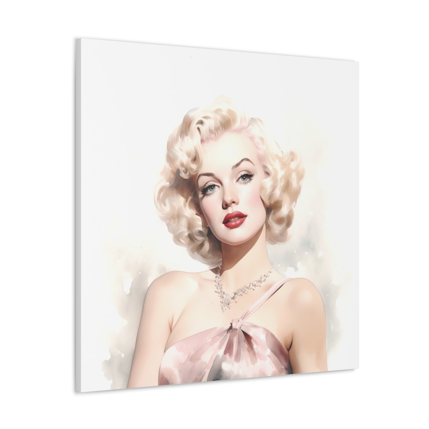 Canvas Wall Art, Gallery Wrapped Pop Art, Celebrity Wall Art – Marilyn Monroe - Pink