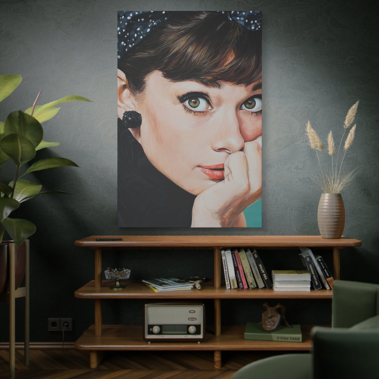 Gallery Wrapped Canvas, The Diva Project Art Canvas, Pinup Art Canvas – Audrey Hepburn - FOUR