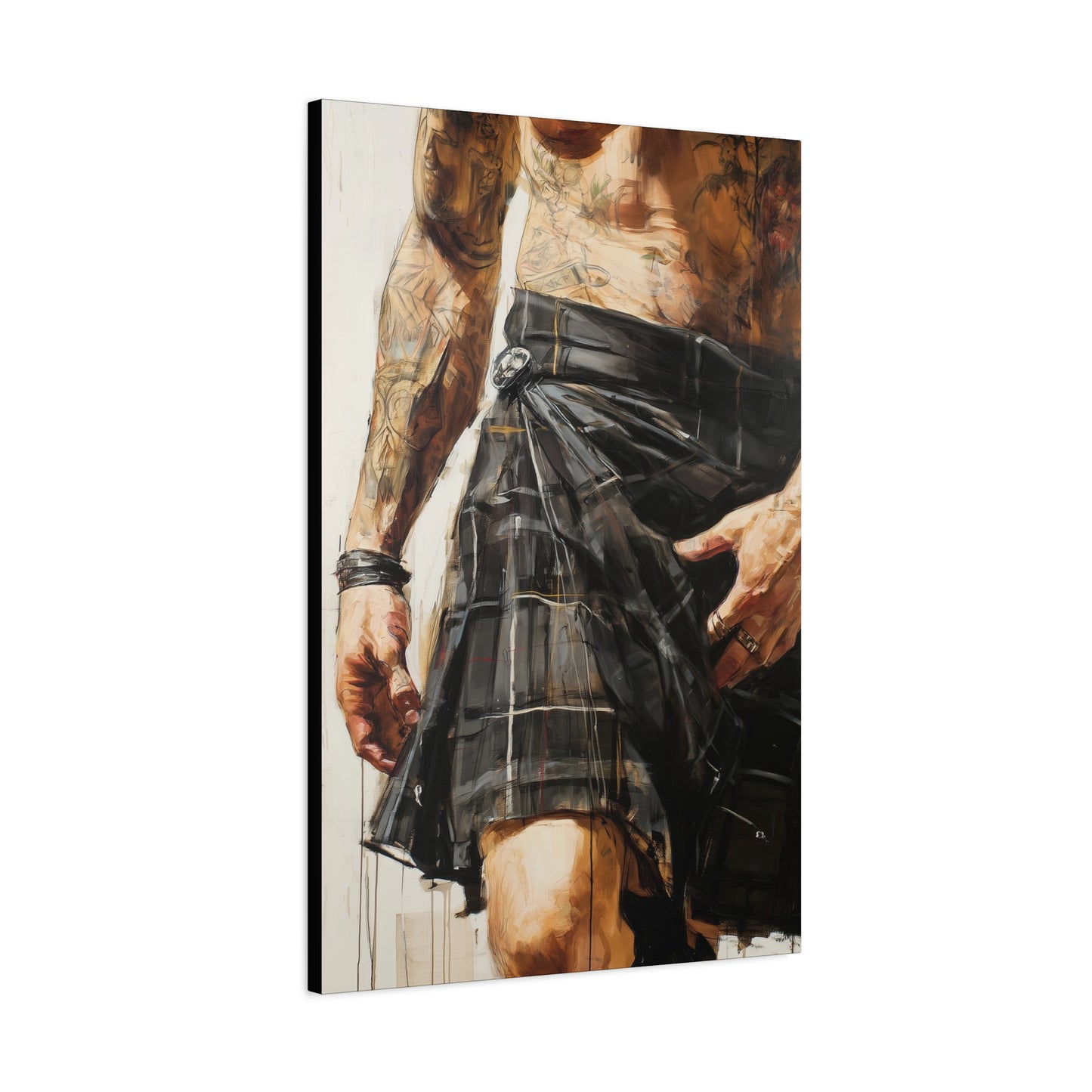 Gallery Wrapped Canvas, Kilts and Carnage Art Canvas, Erotic Pinup Art Canvas – Brodie