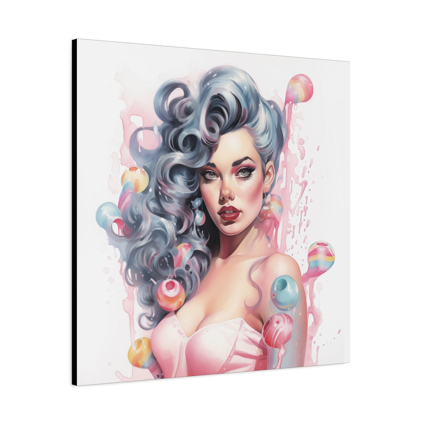 Canvas Wall Art, Gallery Wrapped Pop Art, Femme Doll Wall Art – Lux