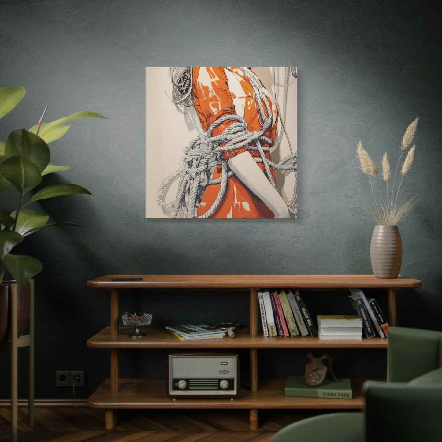 Gallery Wrapped Canvas, Ropes and Reverence Art Canvas, Erotic Shibari Art Canvas – Mei
