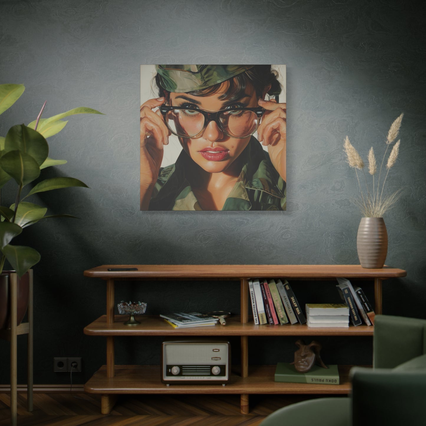 Gallery Wrapped Canvas, Liberty and Lace Art Canvas, Erotic Pinup Art Canvas – Erica