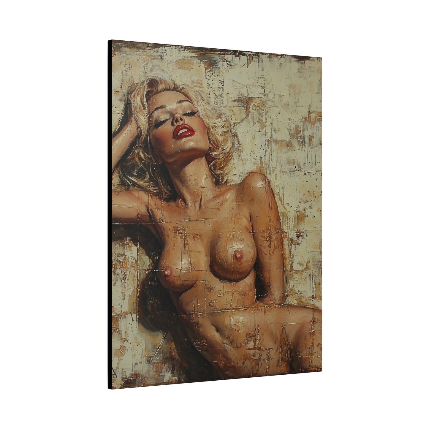 Gallery Wrapped Canvas, Guilt and Grit Adult Art Canvas, Erotic Pinup Art Canvas – Amelie
