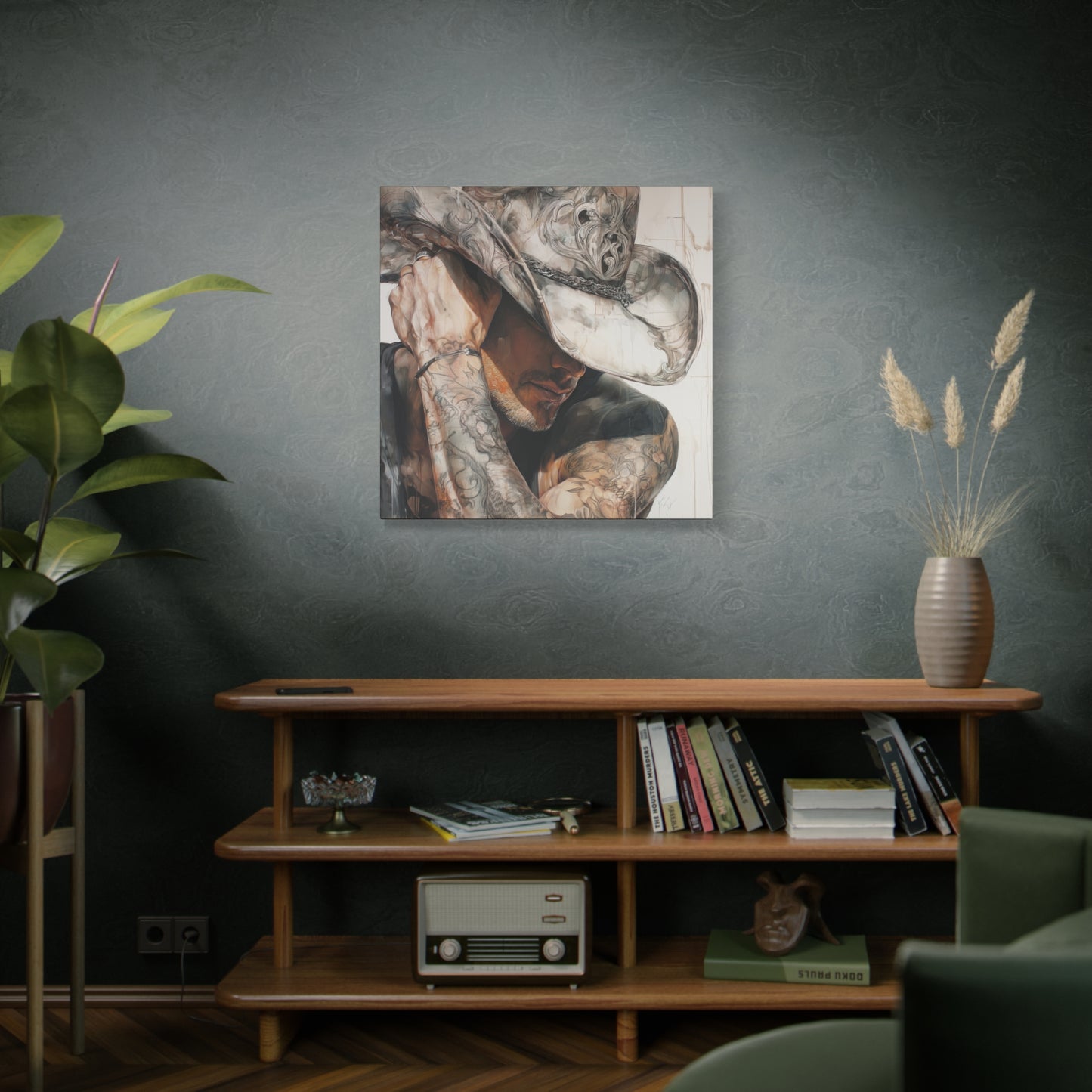 Gallery Wrapped Canvas, Wranglers and Wreckage Art Canvas, Erotic Pinup Art Canvas – Chase