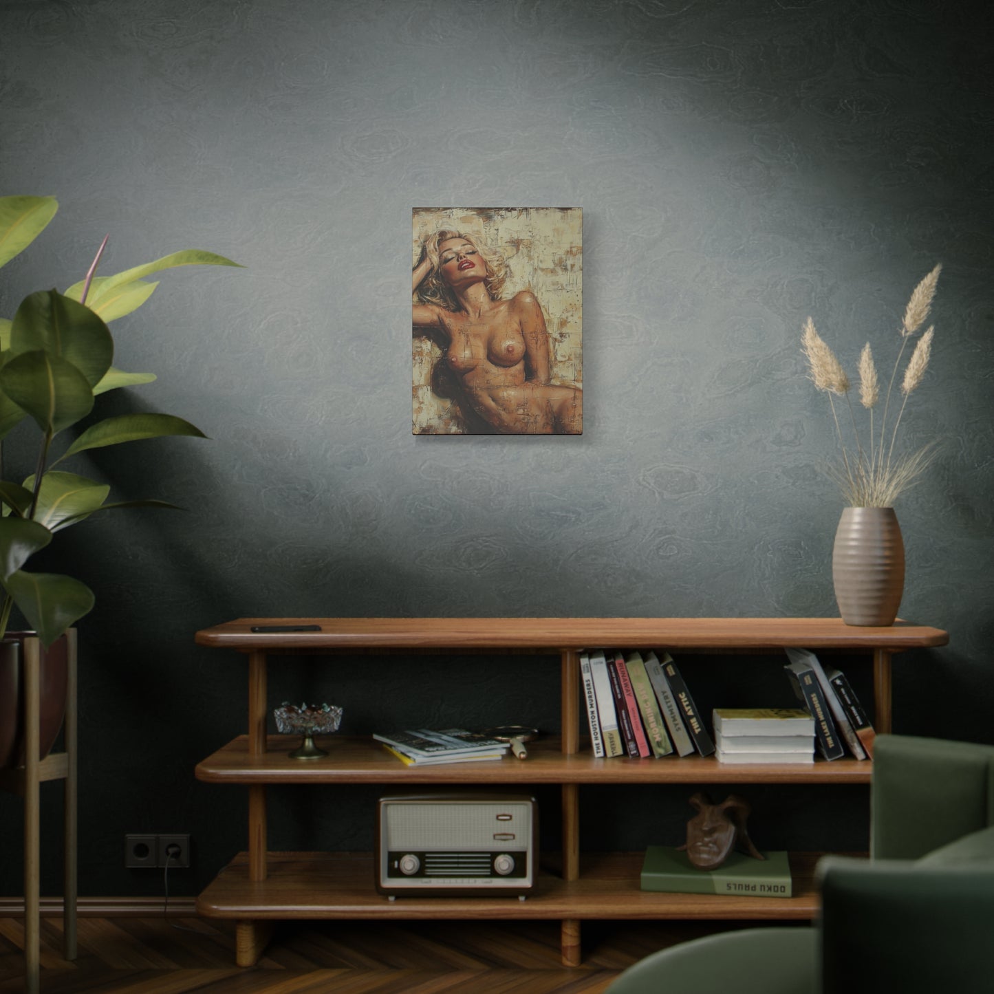 Gallery Wrapped Canvas, Guilt and Grit Adult Art Canvas, Erotic Pinup Art Canvas – Amelie