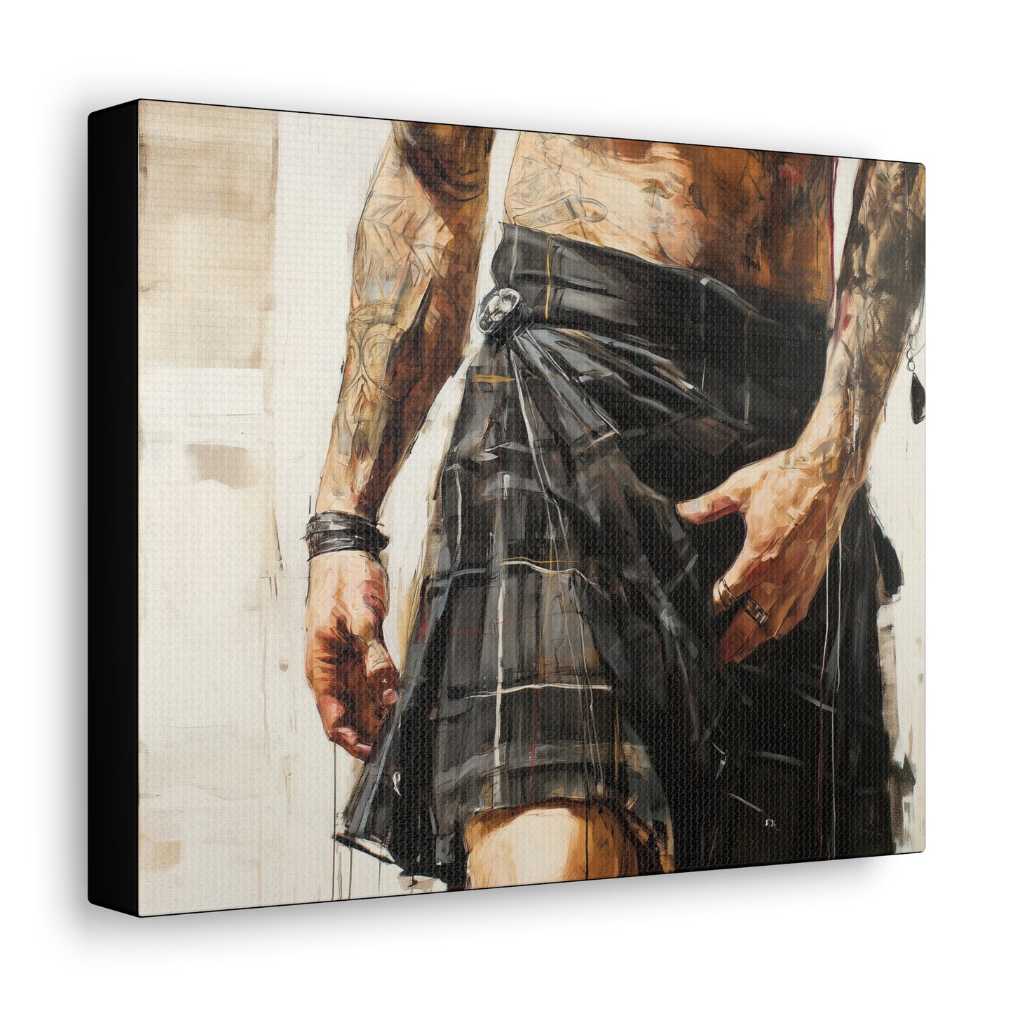 Gallery Wrapped Canvas, Kilts and Carnage Art Canvas, Erotic Pinup Art Canvas – Brodie