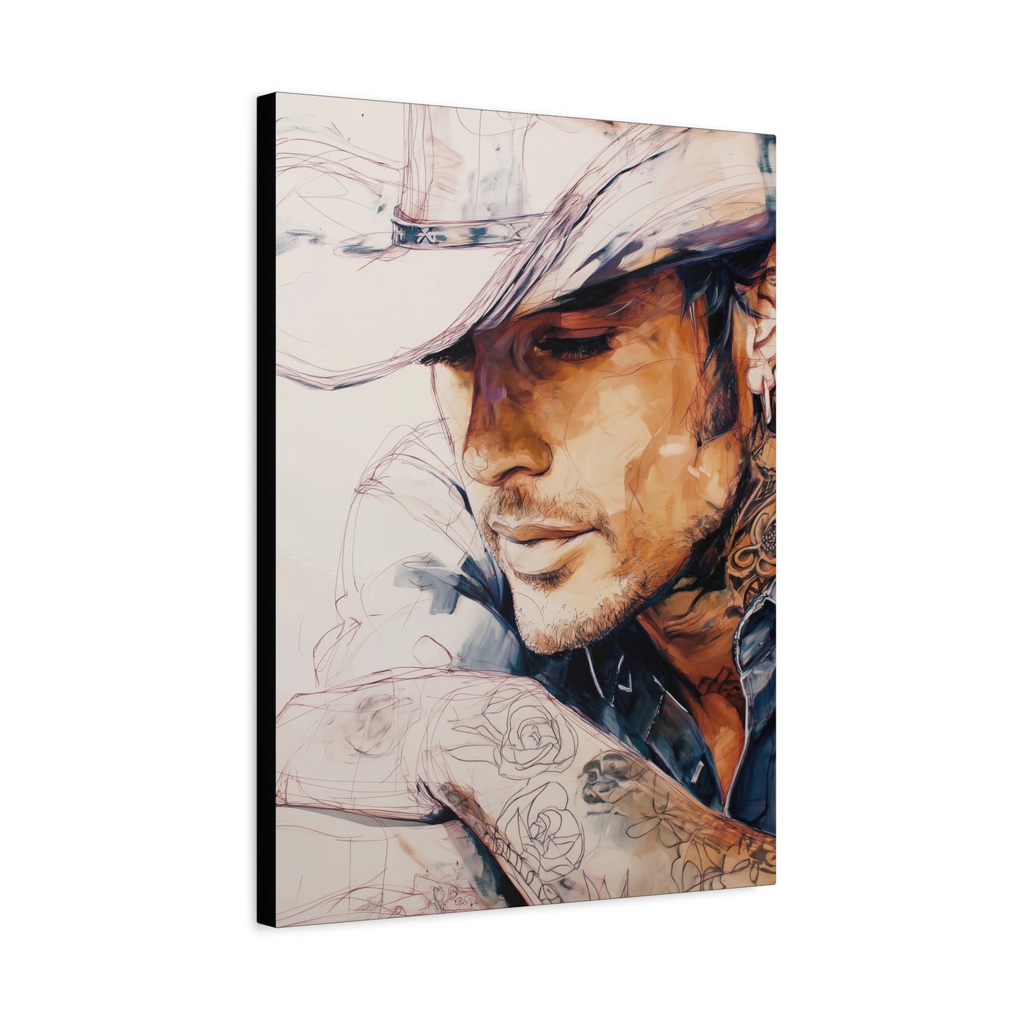 Gallery Wrapped Canvas, Wranglers and Wreckage Art Canvas, Erotic Pinup Art Canvas – Wade
