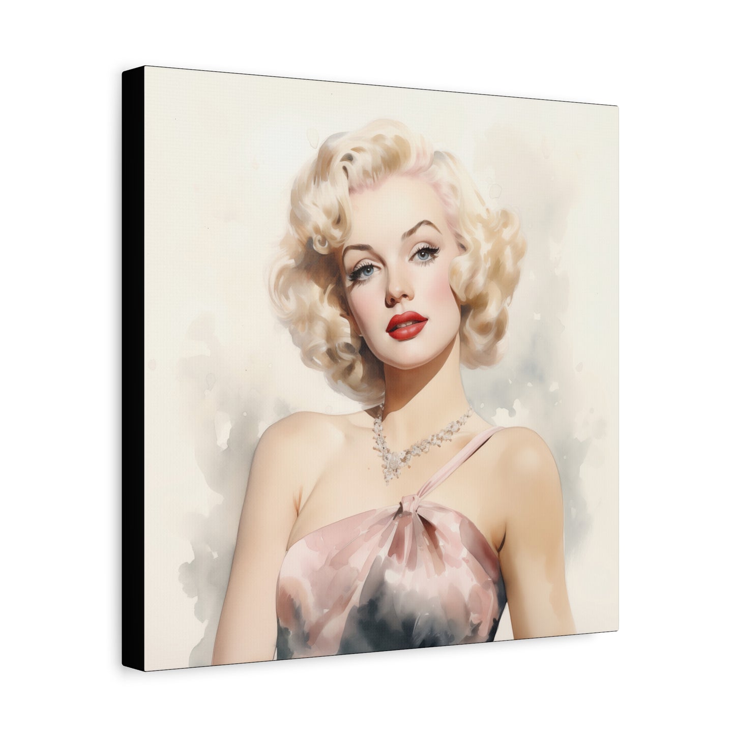 Canvas Wall Art, Gallery Wrapped Pop Art, Celebrity Wall Art – Marilyn Monroe - Pink