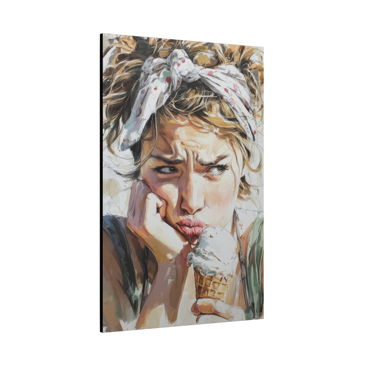 Gallery Wrapped Canvas, Sweet Summer Nostalgia, Sugar and Spice Art Canvas, Ice Cream Dreams Art – Josie