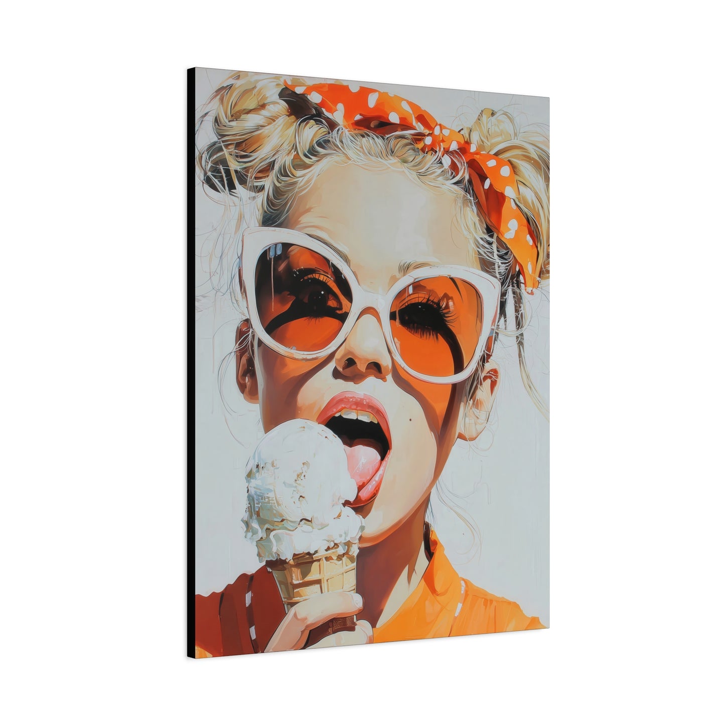 Gallery Wrapped Canvas, Sweet Summer Nostalgia, Sugar and Spice Art Canvas, Ice Cream Dreams Art – Birdie