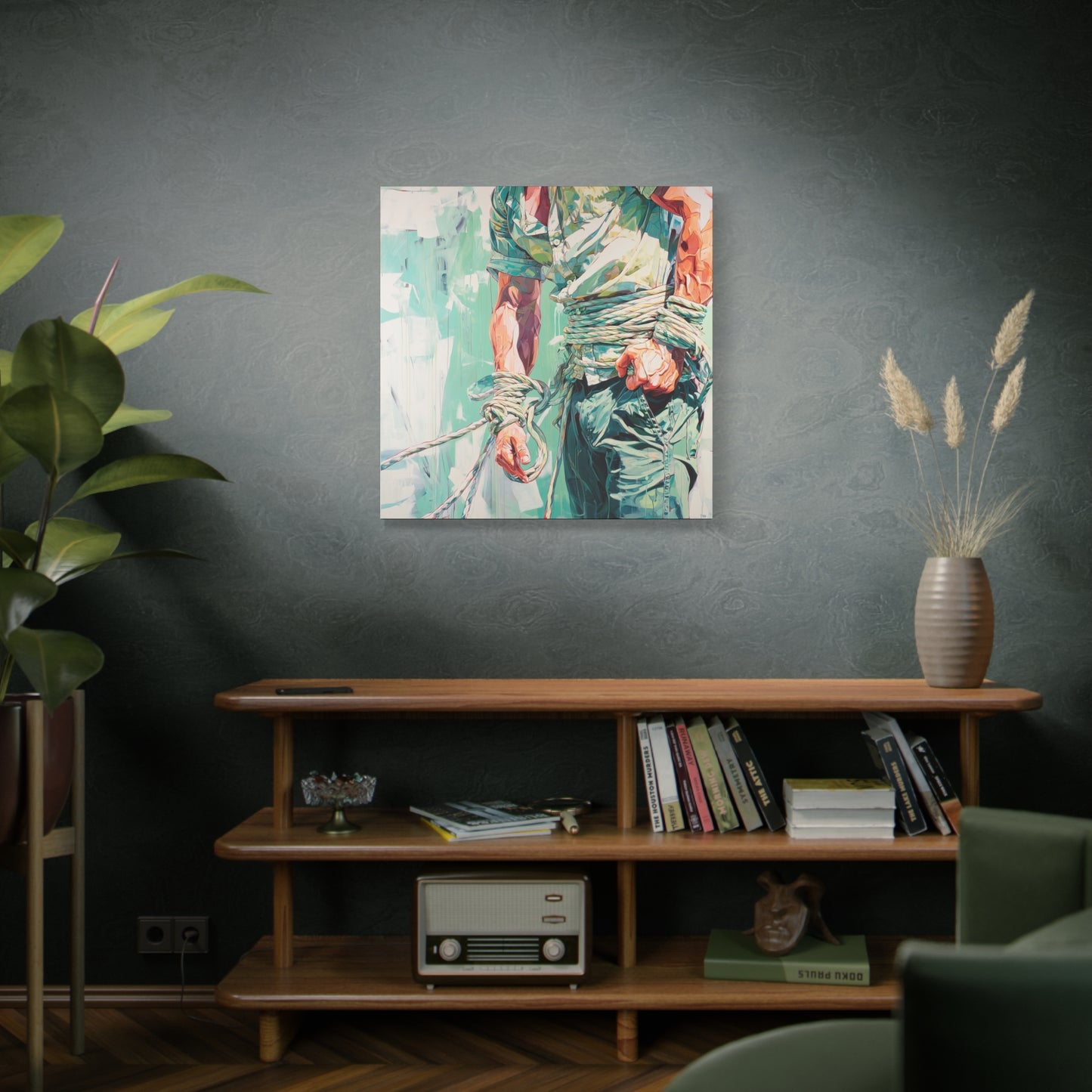 Gallery Wrapped Canvas, Ropes and Reverence Art Canvas, Erotic Shibari Art Canvas – Jiro