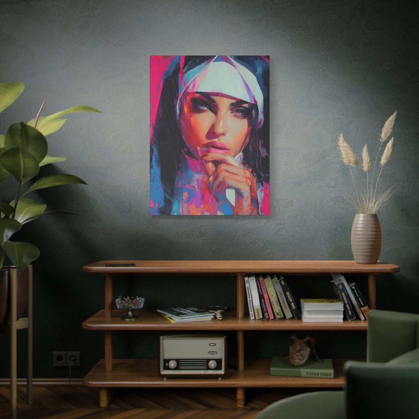 Gallery Wrapped Canvas, Habits and Heresy Art Canvas, Naughty Nuns Art Canvas – Sister Lucienne