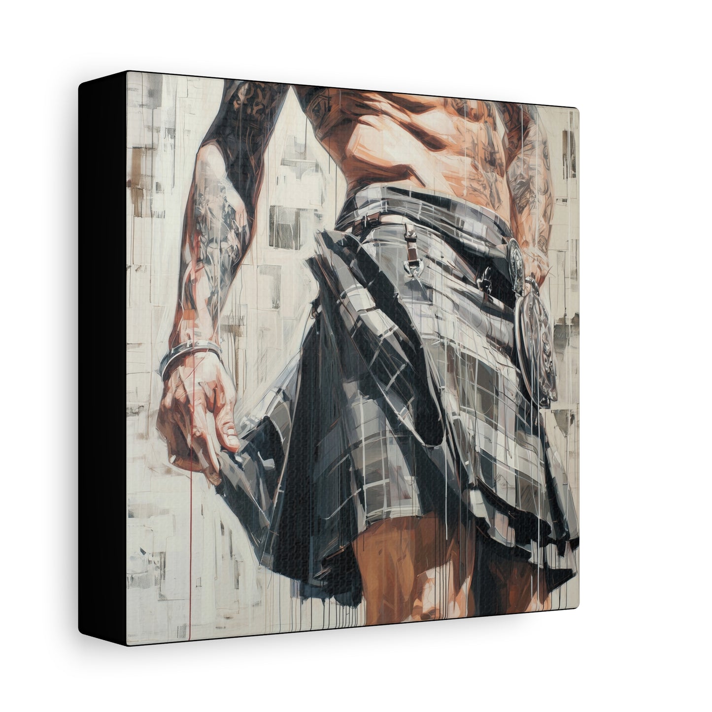 Gallery Wrapped Canvas, Kilts and Carnage Art Canvas, Erotic Pinup Art Canvas – Torin