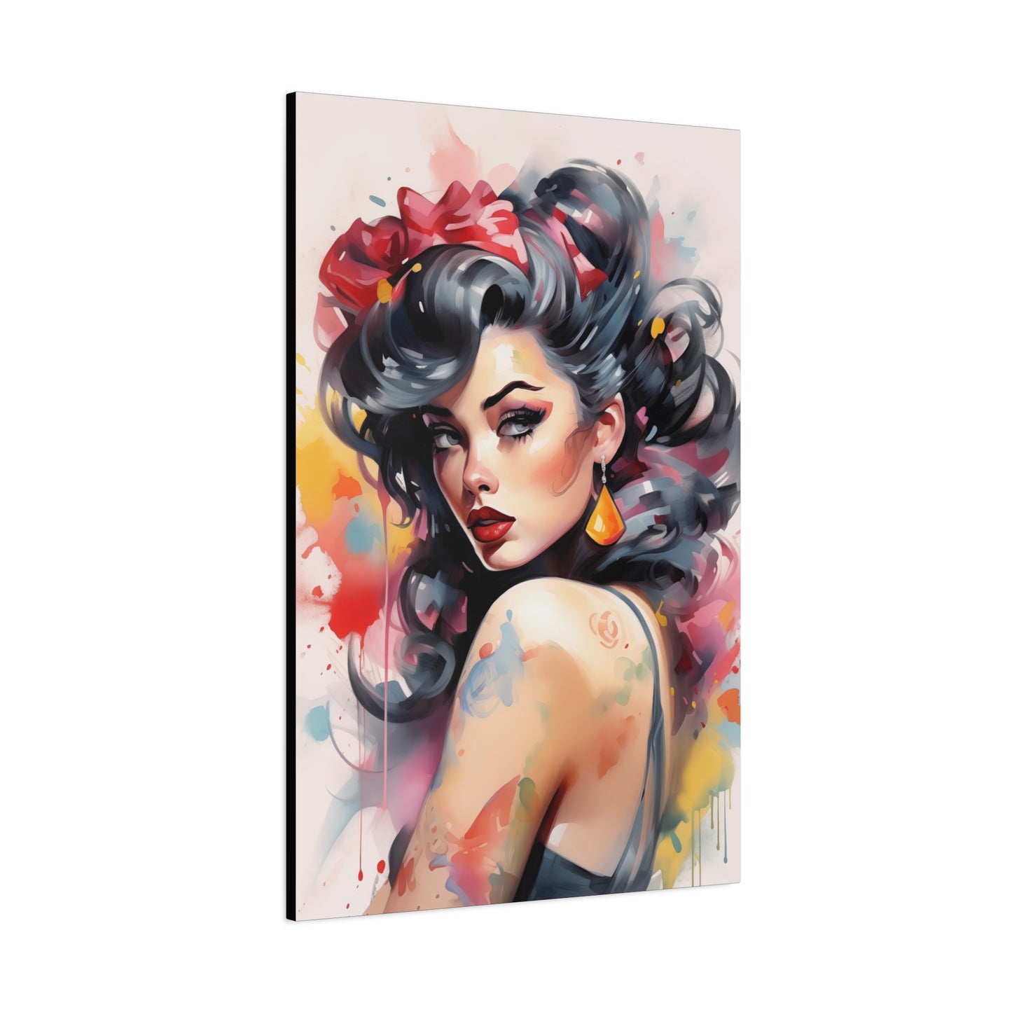 Canvas Wall Art, Gallery Wrapped Pop Art, Femme Doll Wall Art – Genevieve