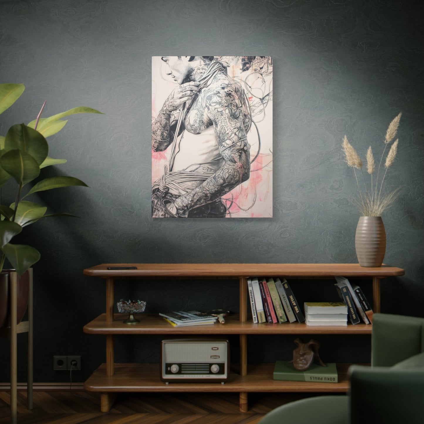 Gallery Wrapped Canvas, Ropes and Reverence Art Canvas, Erotic Shibari Art Canvas – Asher