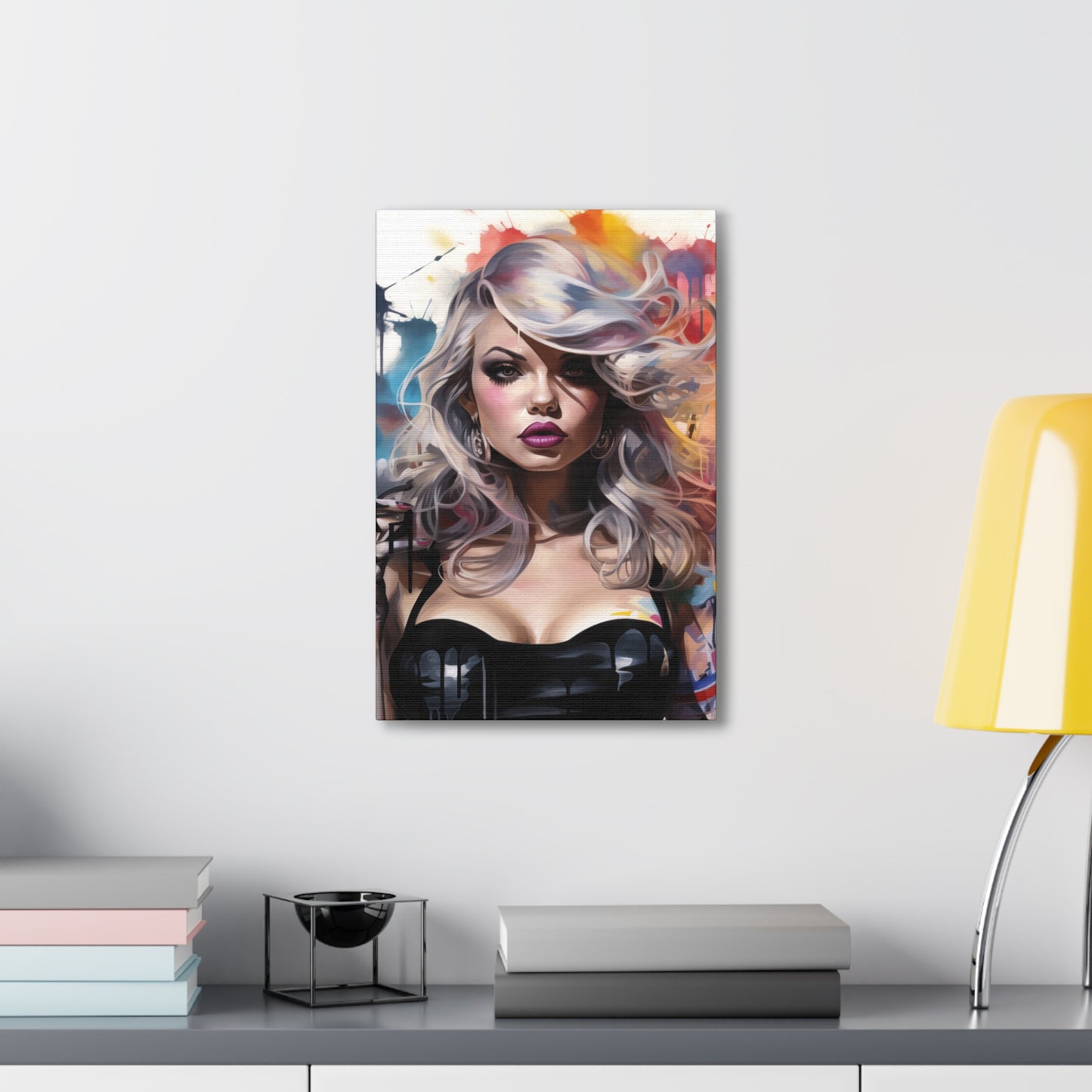 Canvas Wall Art, Gallery Wrapped Pop Art, Femme Doll Wall Art – Zephyr