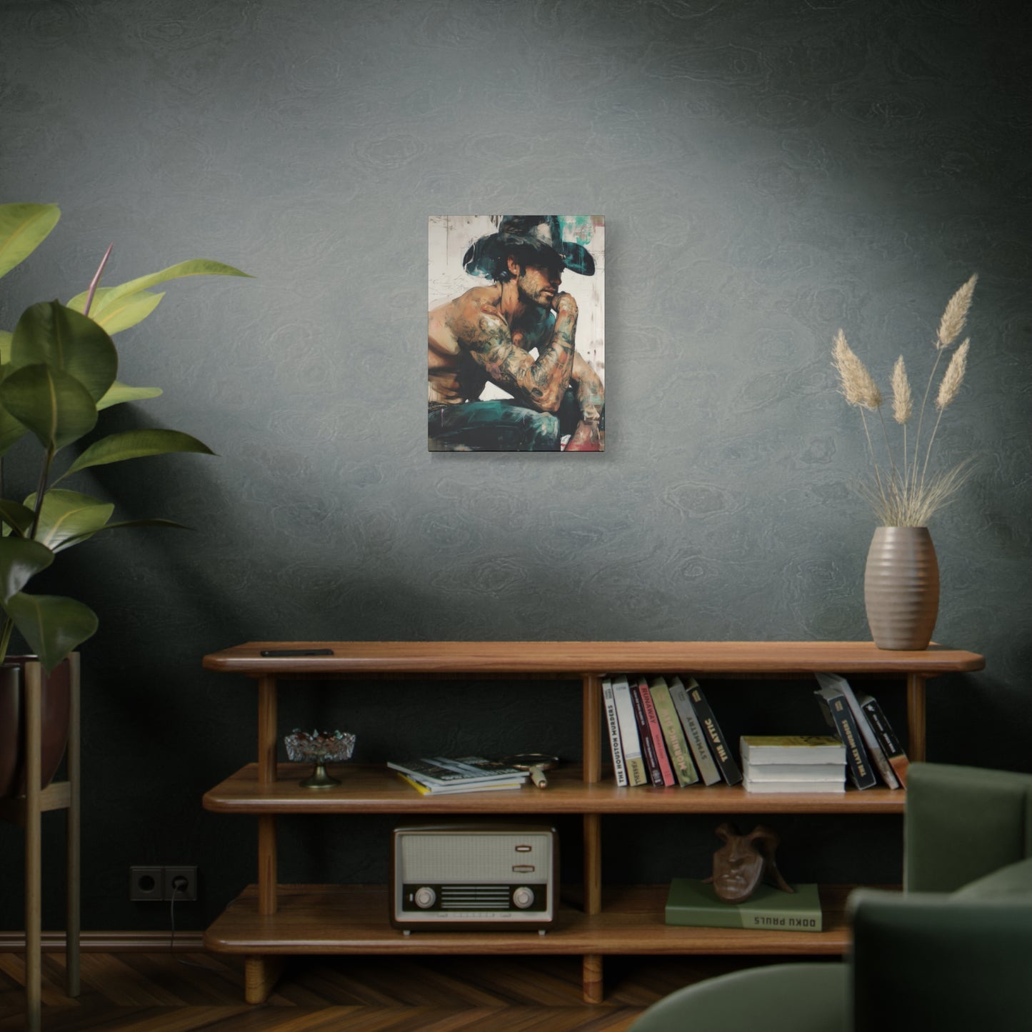 Gallery Wrapped Canvas, Wranglers and Wreckage Art Canvas, Erotic Pinup Art Canvas – Jimmy
