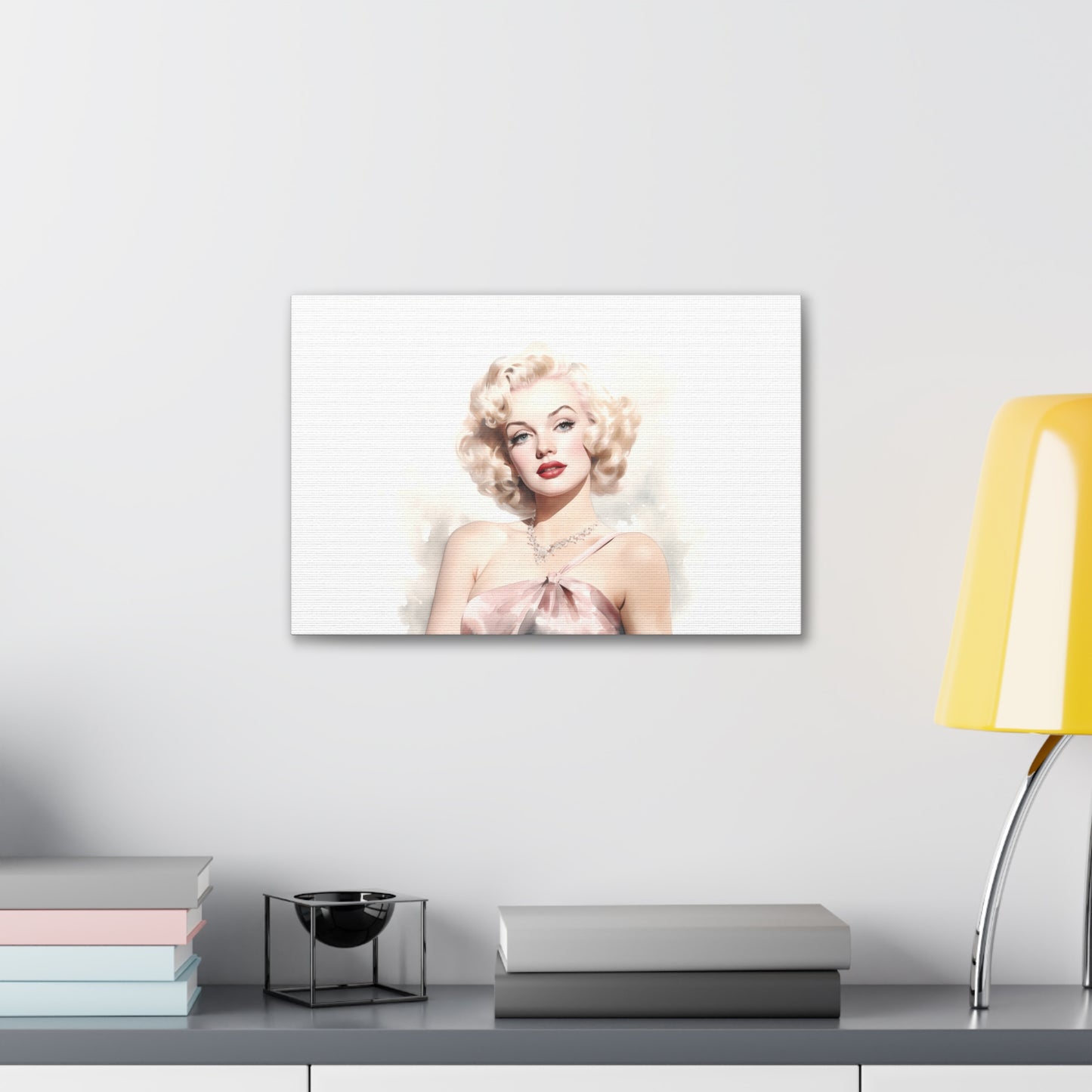 Canvas Wall Art, Gallery Wrapped Pop Art, Celebrity Wall Art – Marilyn Monroe - Pink