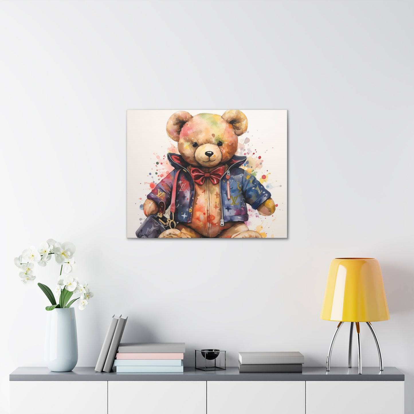 Canvas Gallery Wrap - LV Bear Wall Art - Drip