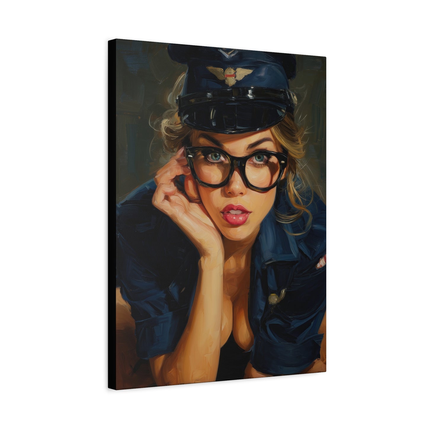 Gallery Wrapped Canvas, Liberty and Lace Art Canvas, Erotic Pinup Art Canvas – Savannah