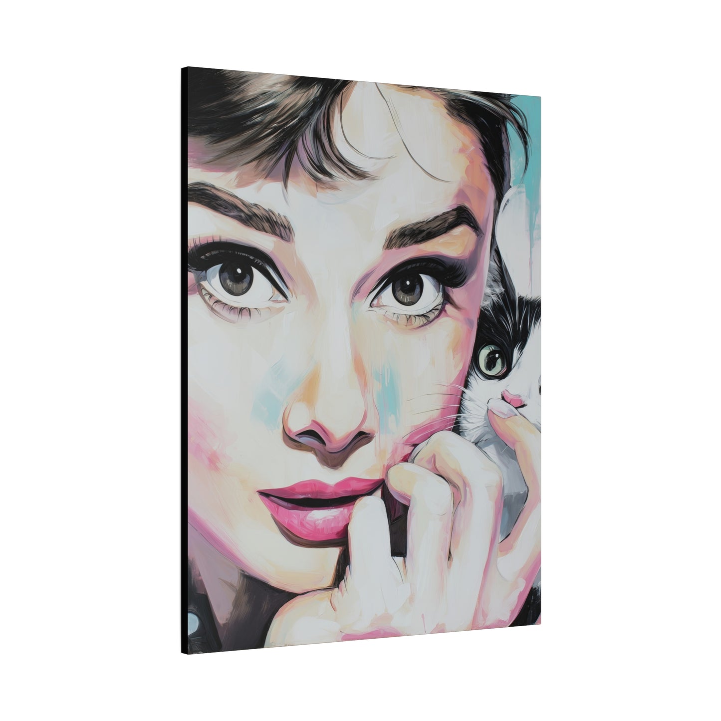 Gallery Wrapped Canvas, The Diva Project Art Canvas, Pinup Art Canvas – Audrey Hepburn - ONE