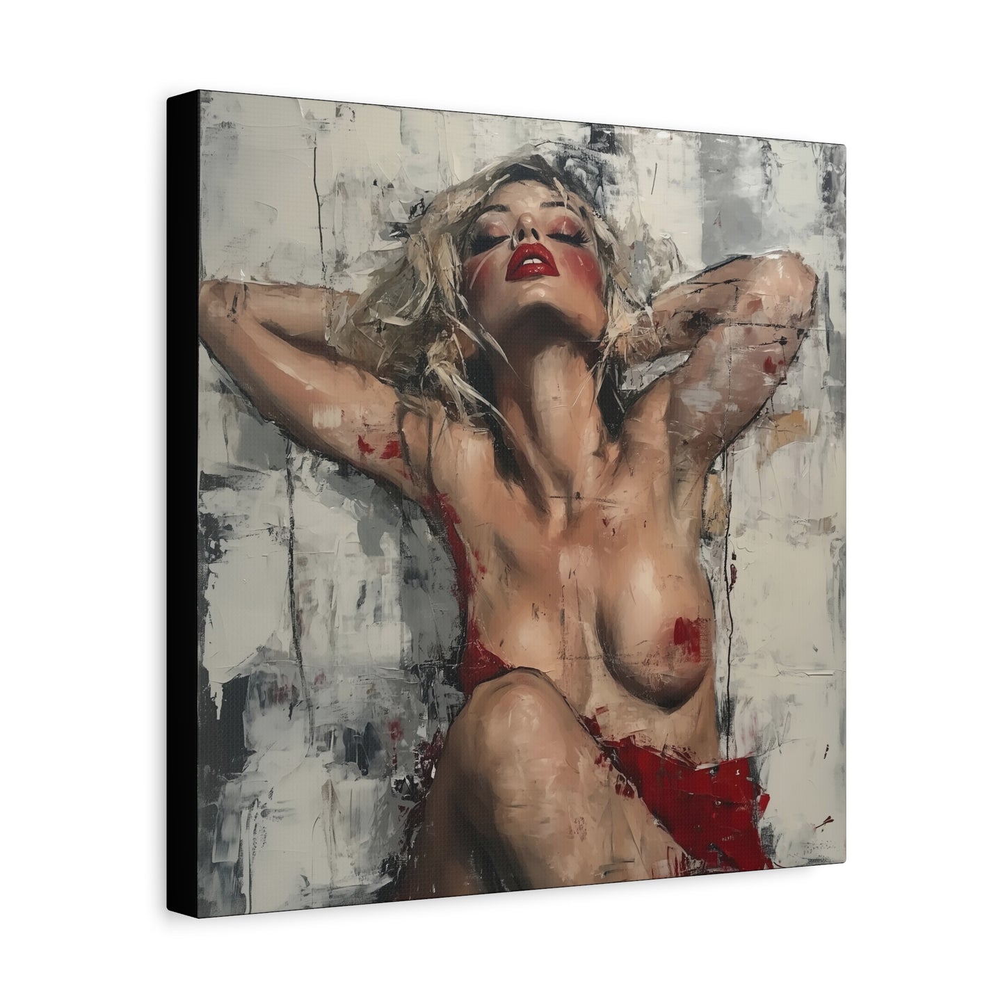 Gallery Wrapped Canvas, Guilt and Grit Adult Art Canvas, Erotic Pinup Art Canvas – Seraphine