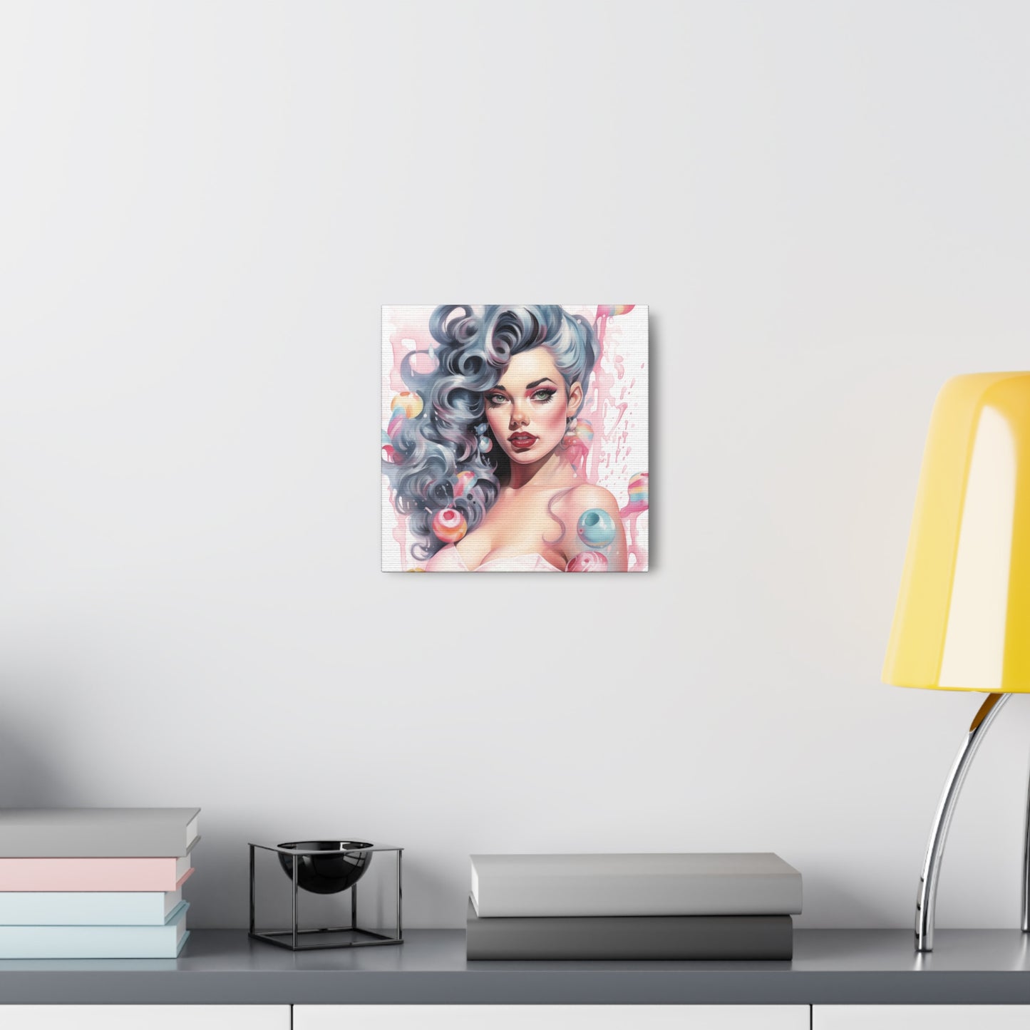 Canvas Wall Art, Gallery Wrapped Pop Art, Femme Doll Wall Art – Lux