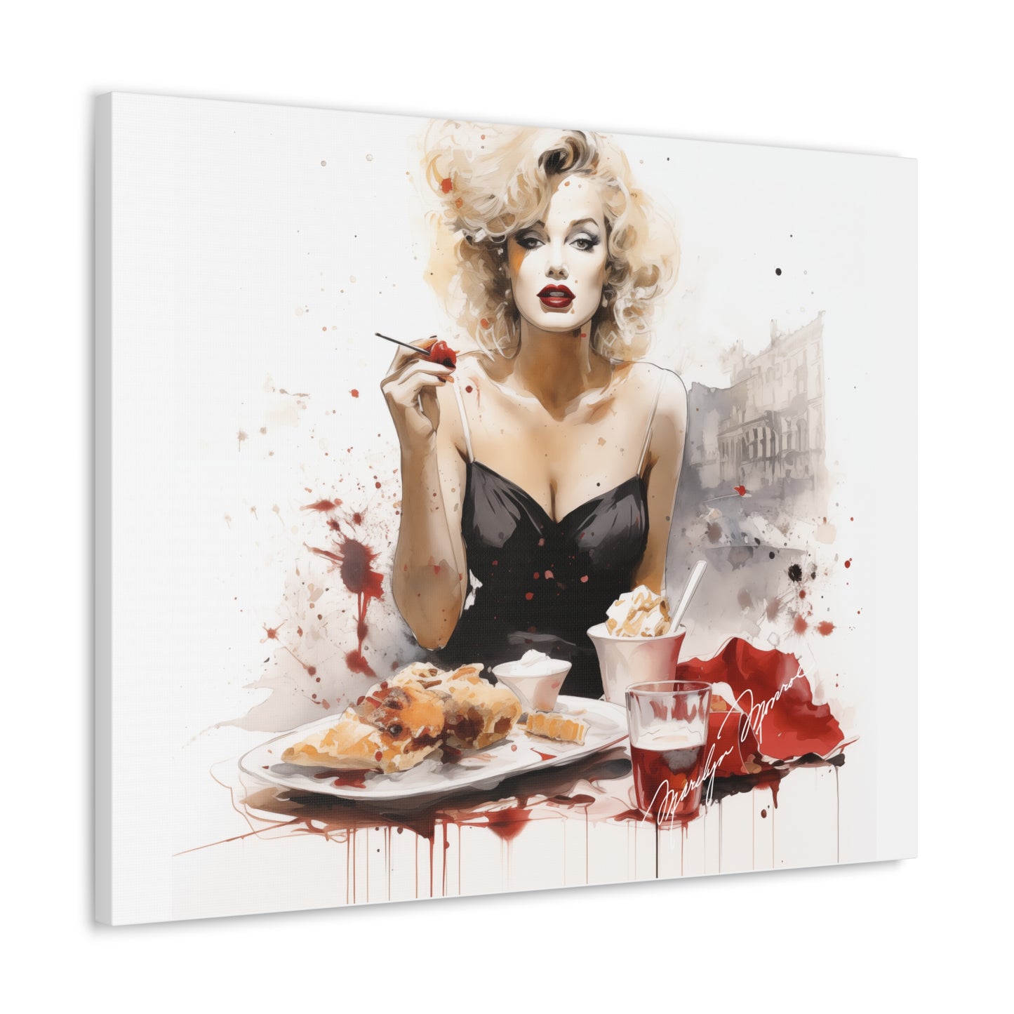 Canvas Wall Art, Gallery Wrapped Pop Art, Celebrity Wall Art – Marilyn Monroe - Cafe