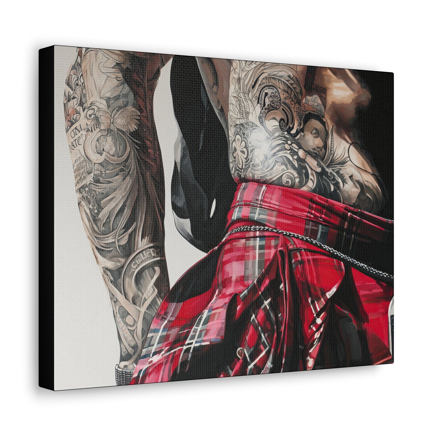 Gallery Wrapped Canvas, Kilts and Carnage Art Canvas, Erotic Pinup Art Canvas – Alexander