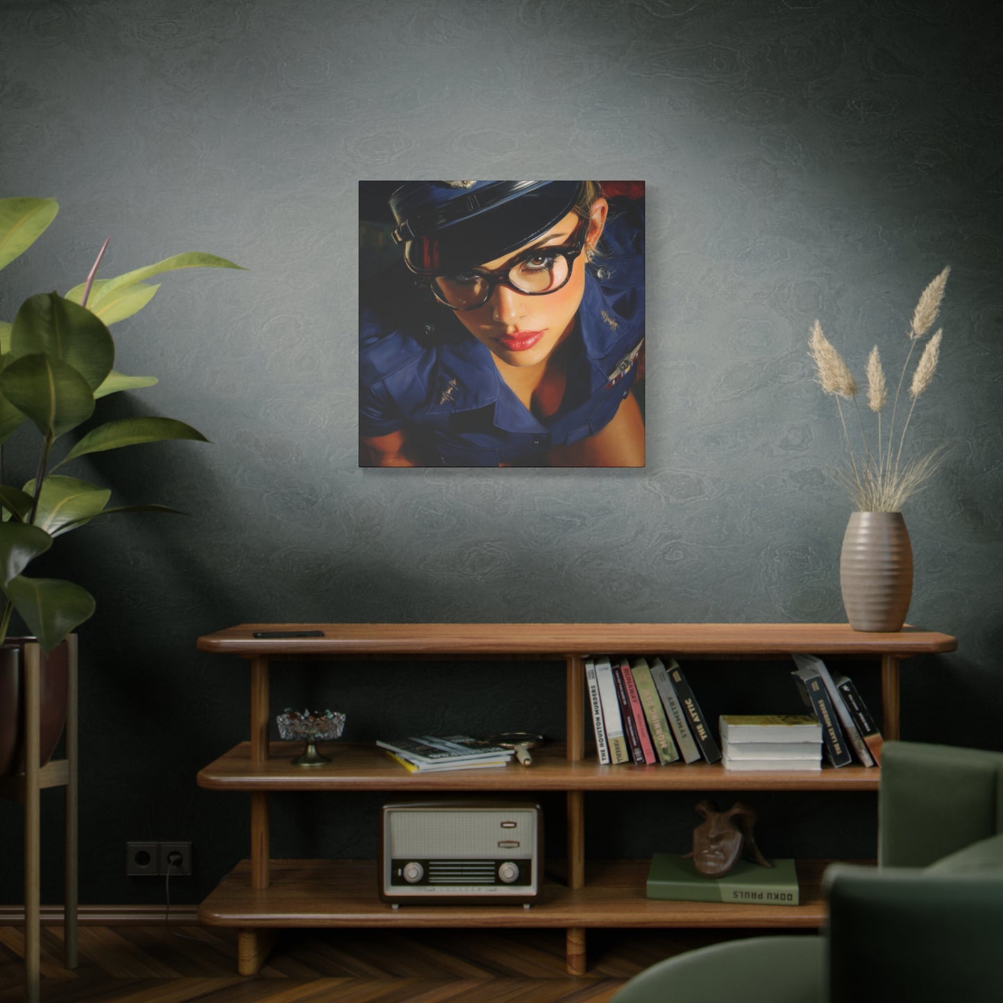 Gallery Wrapped Canvas, Liberty and Lace Art Canvas, Erotic Pinup Art Canvas – Janice