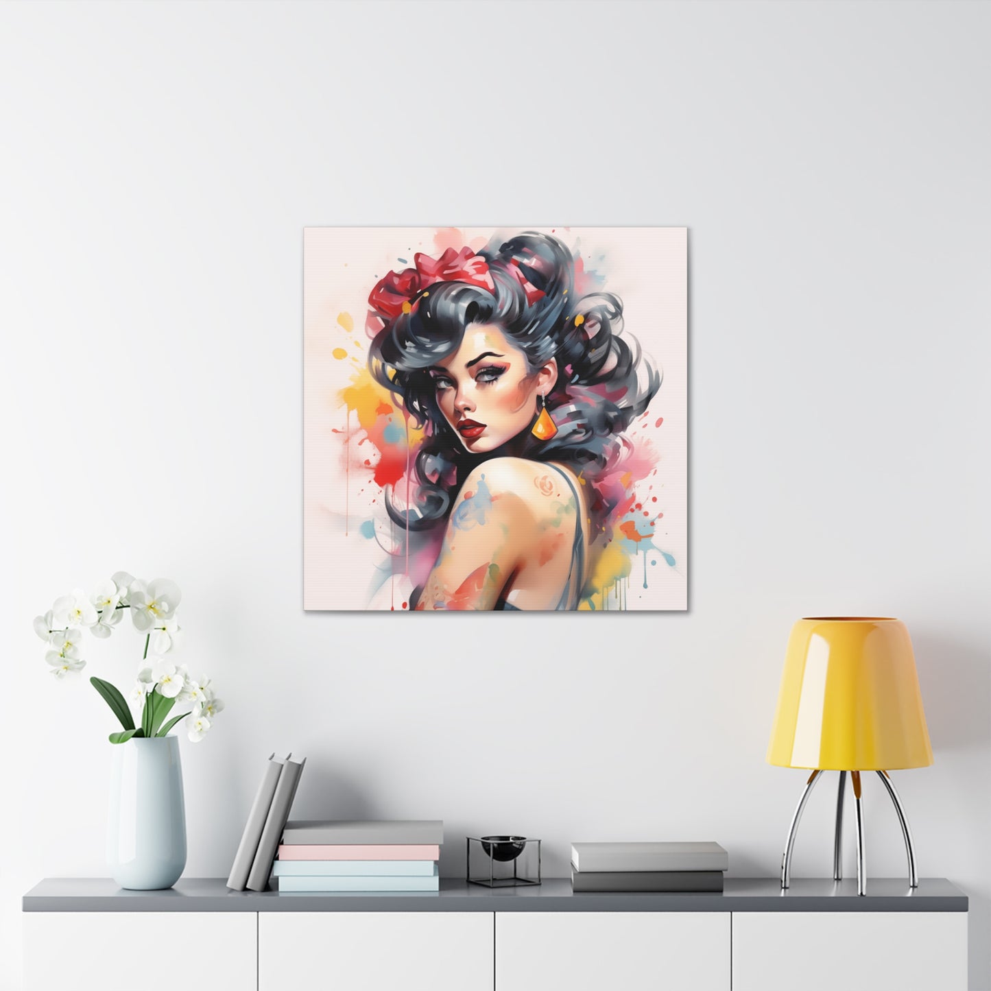 Canvas Wall Art, Gallery Wrapped Pop Art, Femme Doll Wall Art – Genevieve