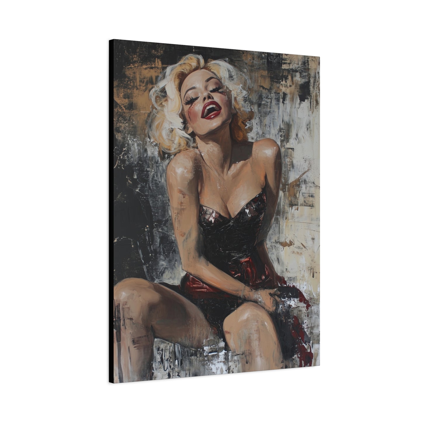 Gallery Wrapped Canvas, Guilt and Grit Adult Art Canvas, Erotic Pinup Art Canvas – Aria