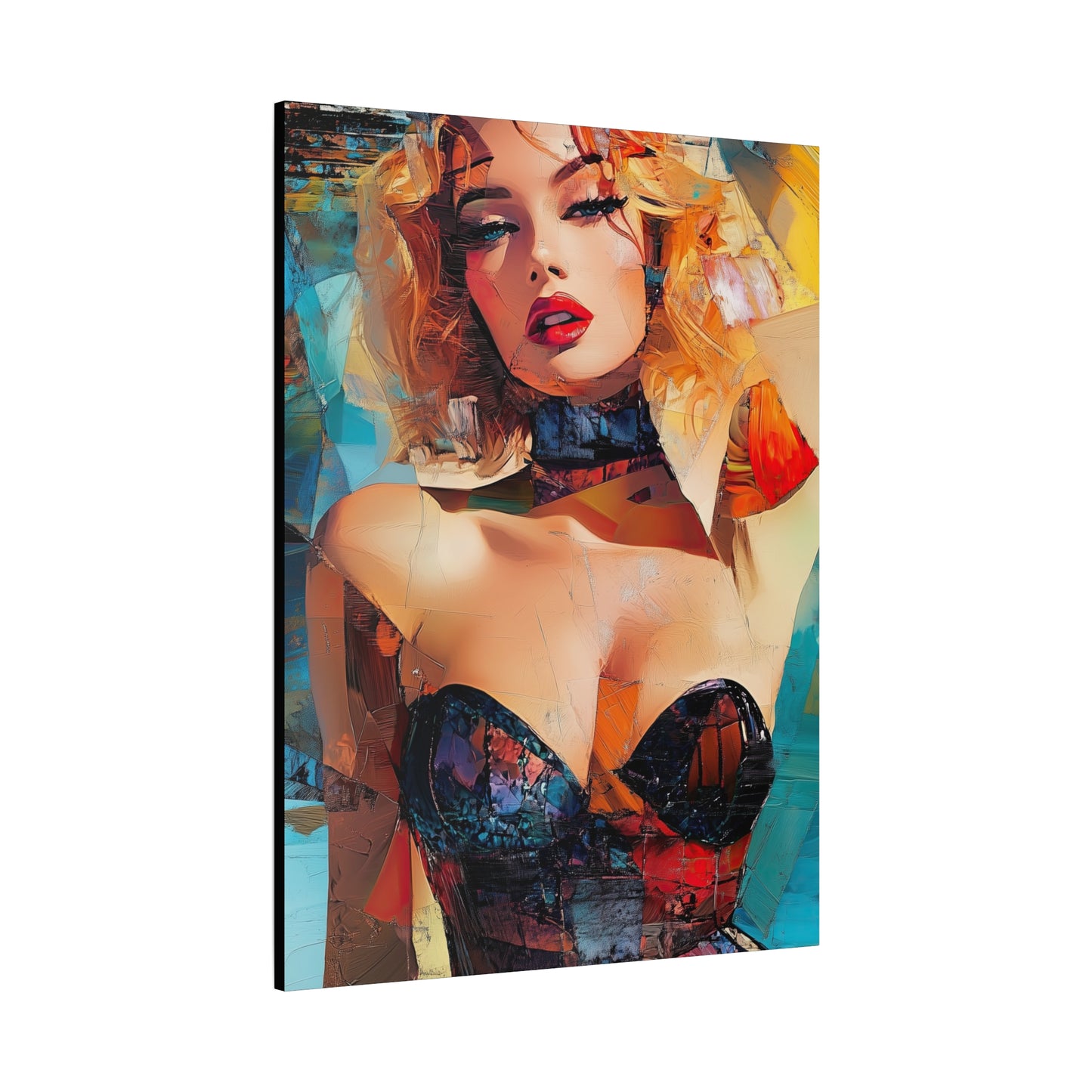 Gallery Wrapped Canvas, Guilt and Grit Adult Art Canvas, Erotic Pinup Art Canvas – Dahlia
