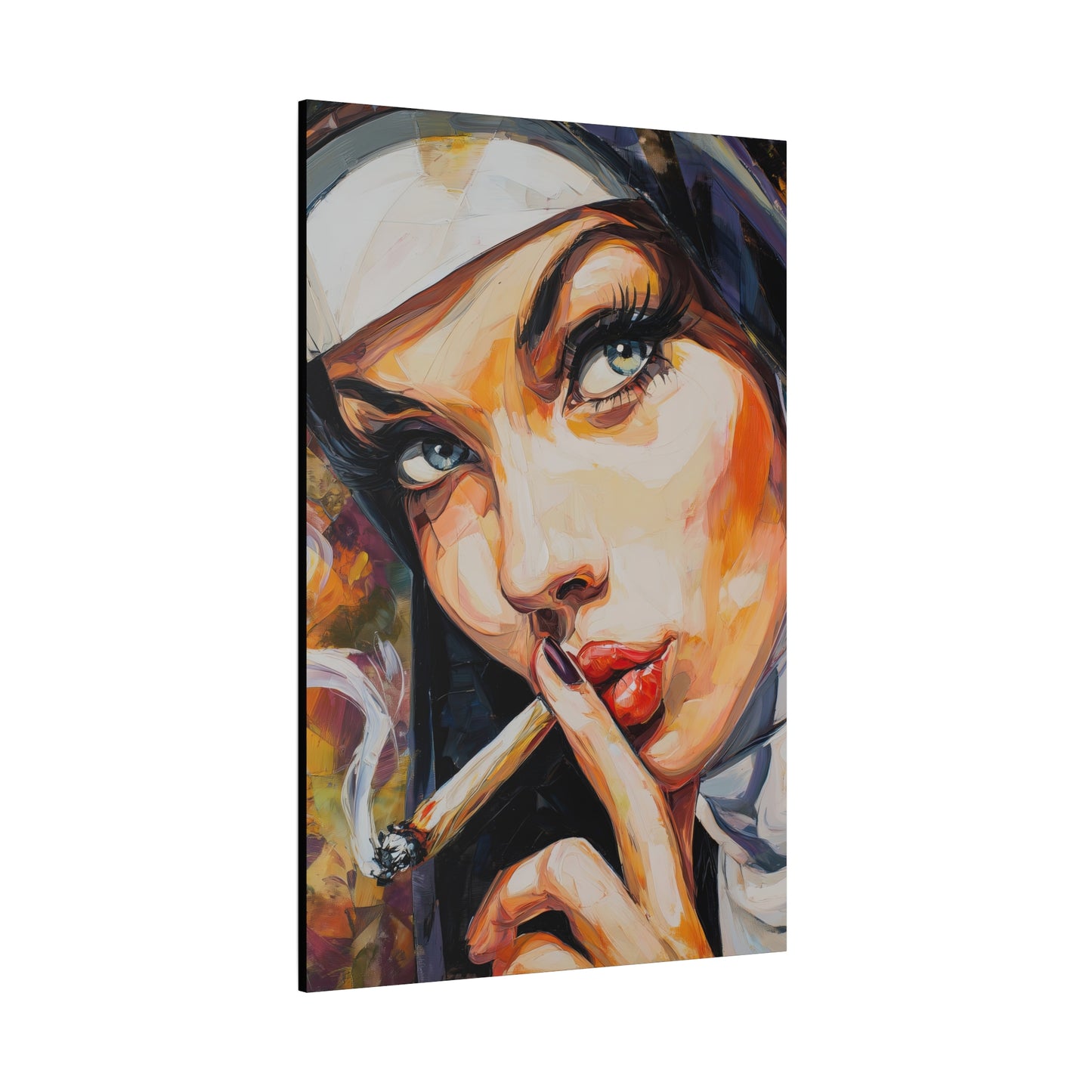 Gallery Wrapped Canvas, Habits and Heresy Art Canvas, Naughty Nuns Art Canvas – Sister Celestine