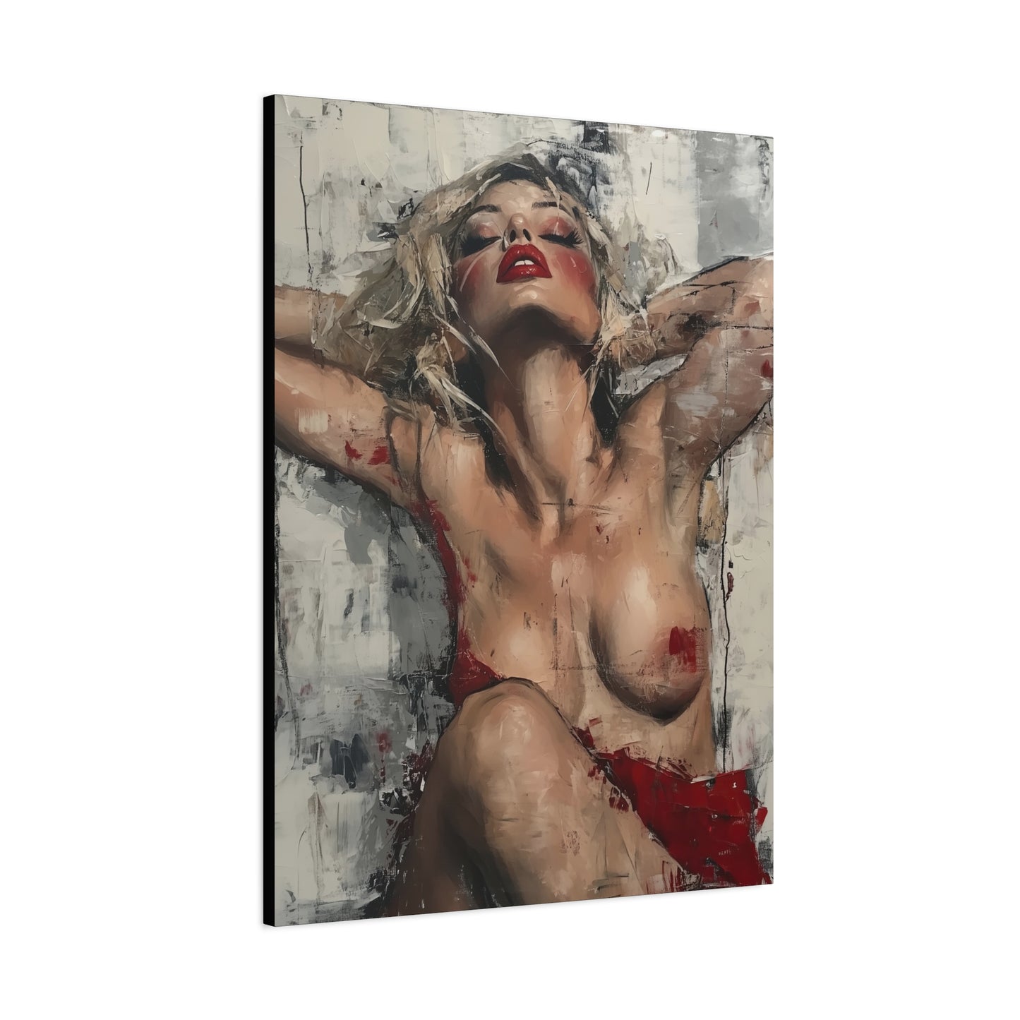 Gallery Wrapped Canvas, Guilt and Grit Adult Art Canvas, Erotic Pinup Art Canvas – Seraphine