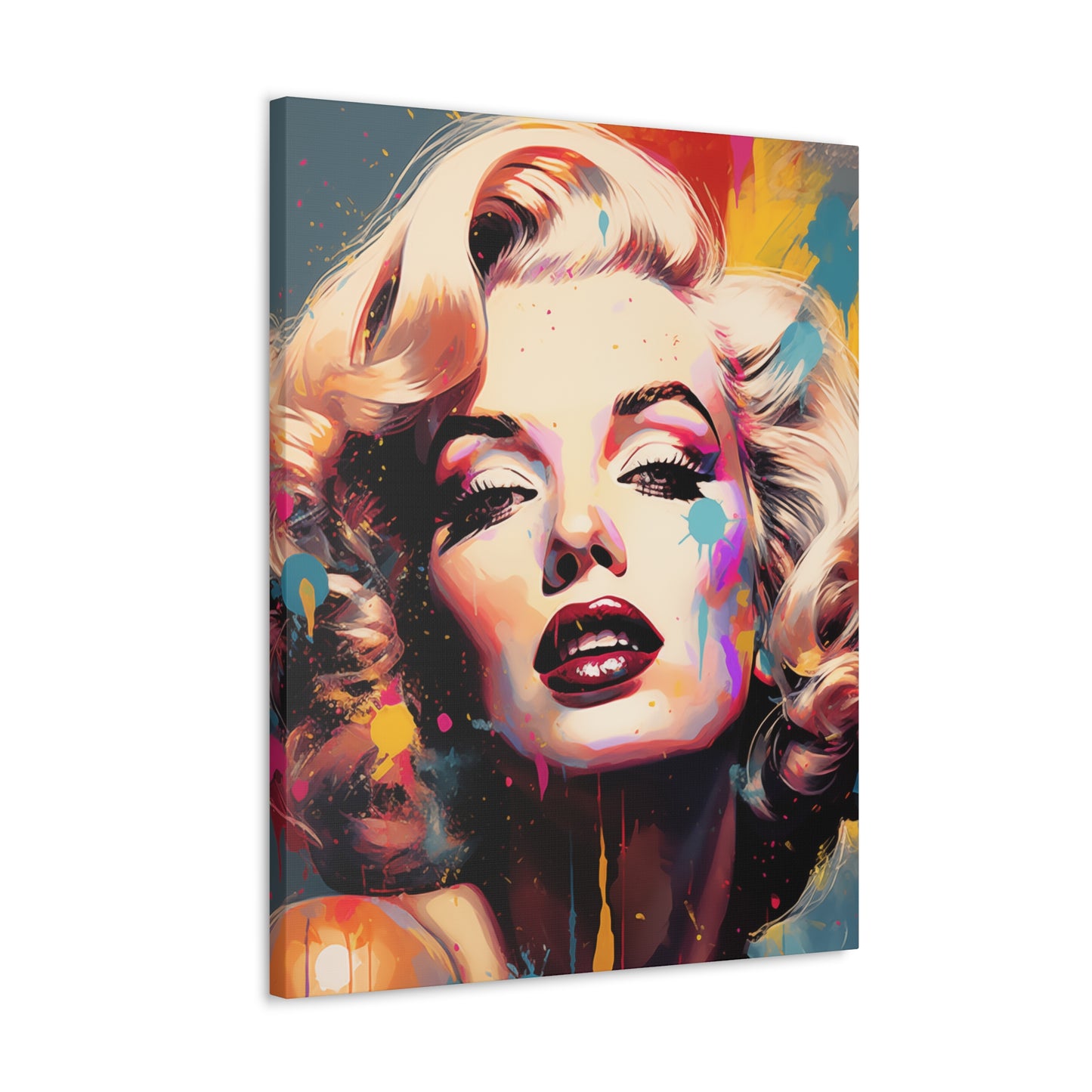 Canvas Wall Art, Gallery Wrapped Pop Art, Celebrity Wall Art – Marilyn Monroe - Abstract