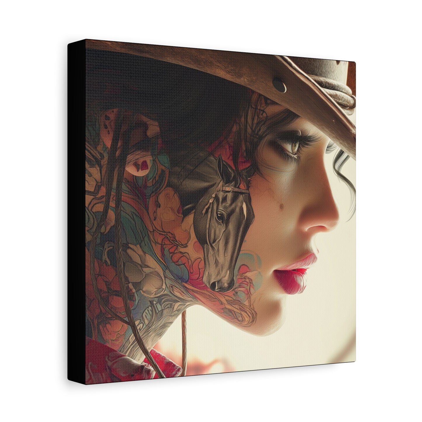 Gallery Wrapped Canvas, Wranglers and Wreckage Art Canvas, Erotic Pinup Art Canvas – Juniper