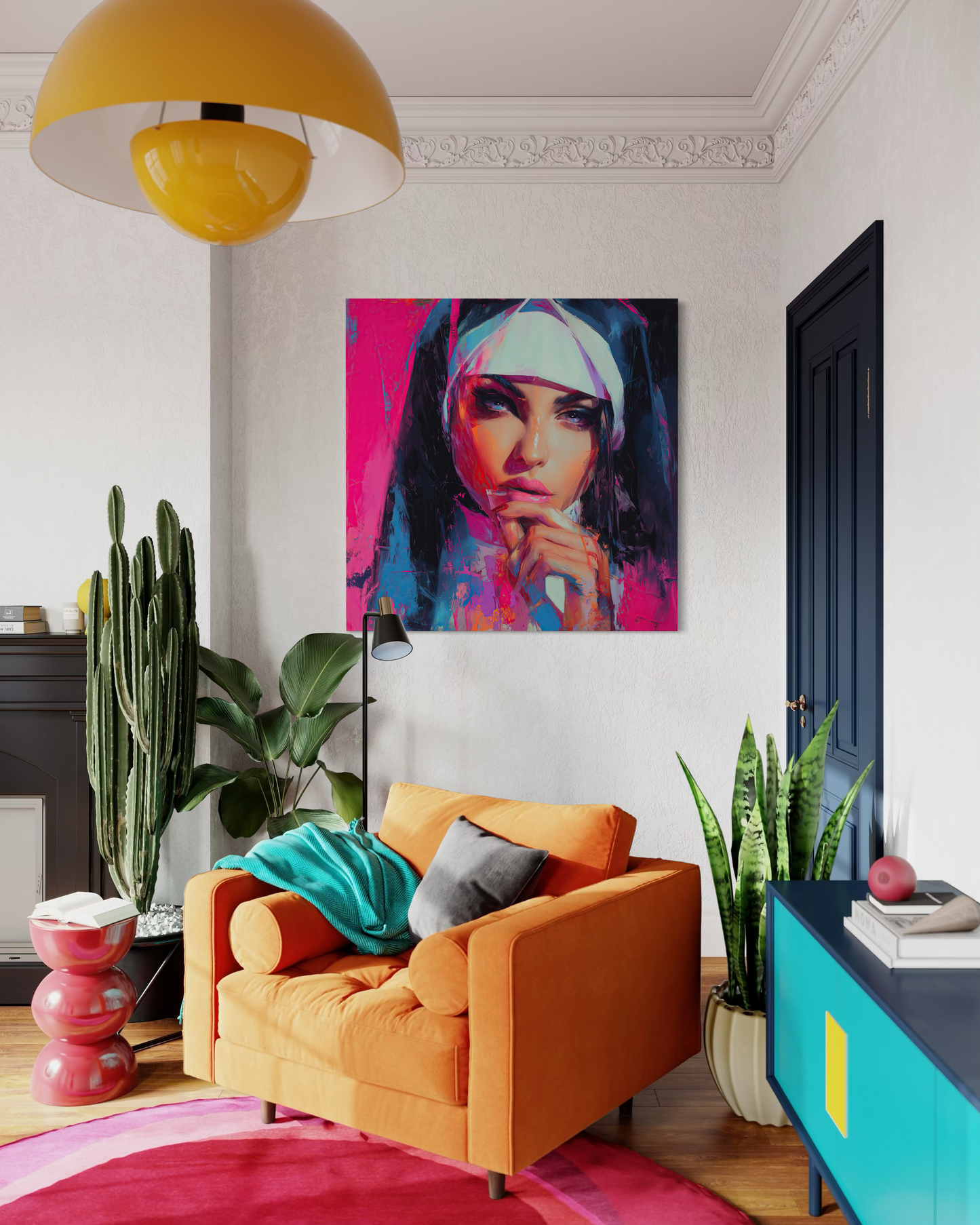 Gallery Wrapped Canvas, Habits and Heresy Art Canvas, Naughty Nuns Art Canvas – Sister Lucienne