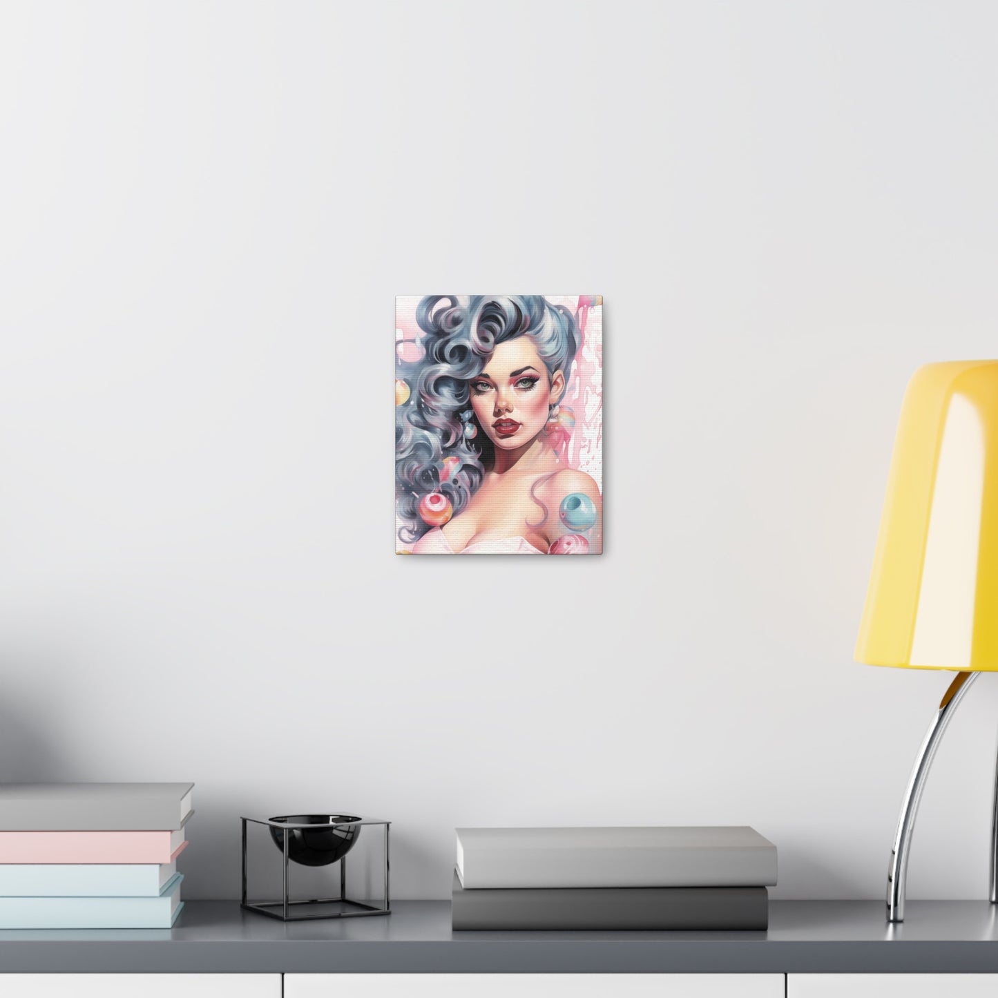 Canvas Wall Art, Gallery Wrapped Pop Art, Femme Doll Wall Art – Lux