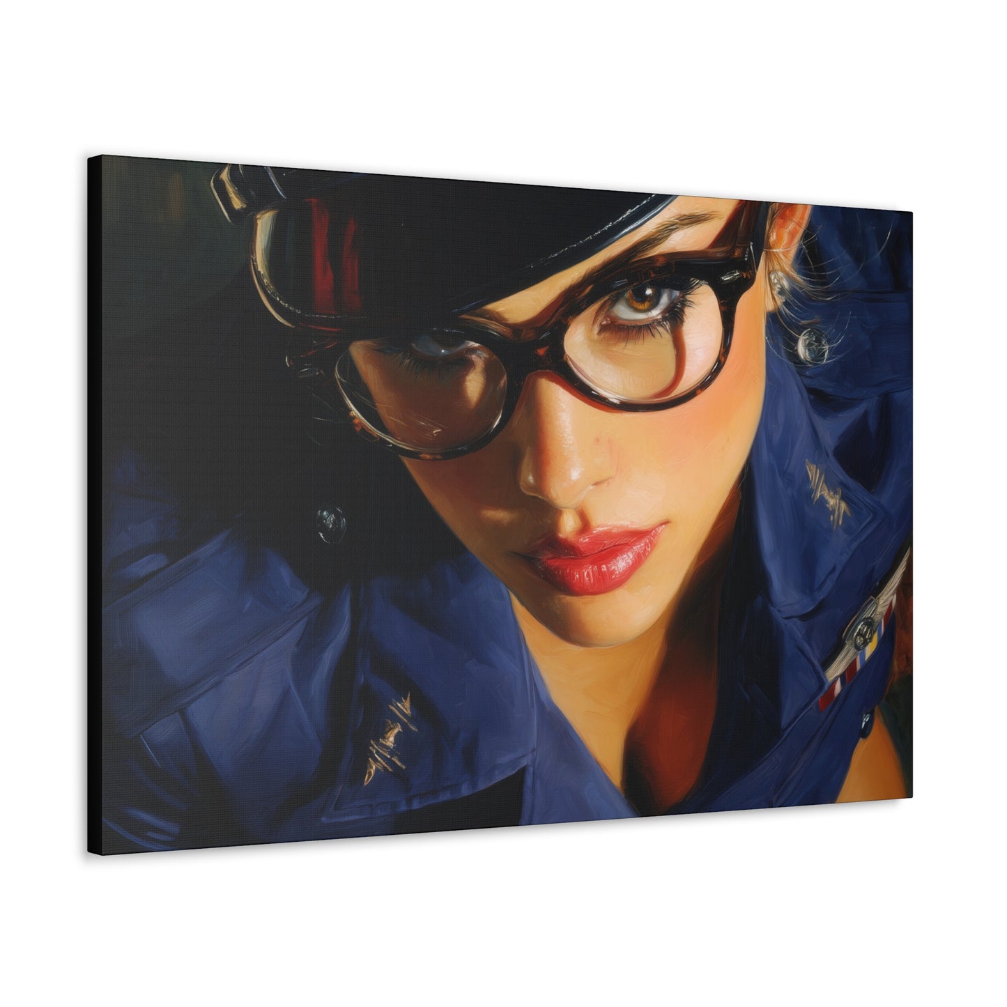 Gallery Wrapped Canvas, Liberty and Lace Art Canvas, Erotic Pinup Art Canvas – Janice