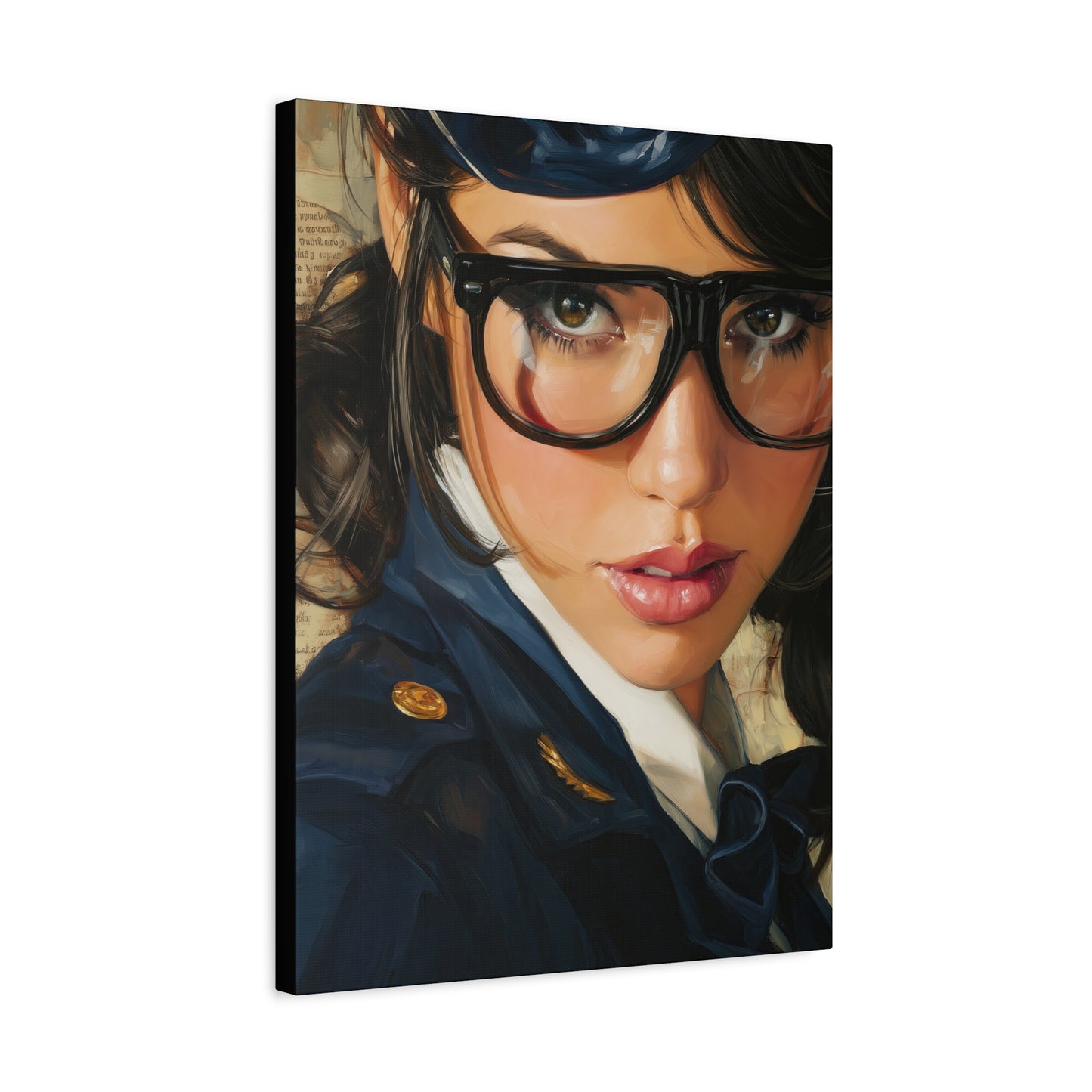 Gallery Wrapped Canvas, Liberty and Lace Art Canvas, Erotic Pinup Art Canvas – Lizzy
