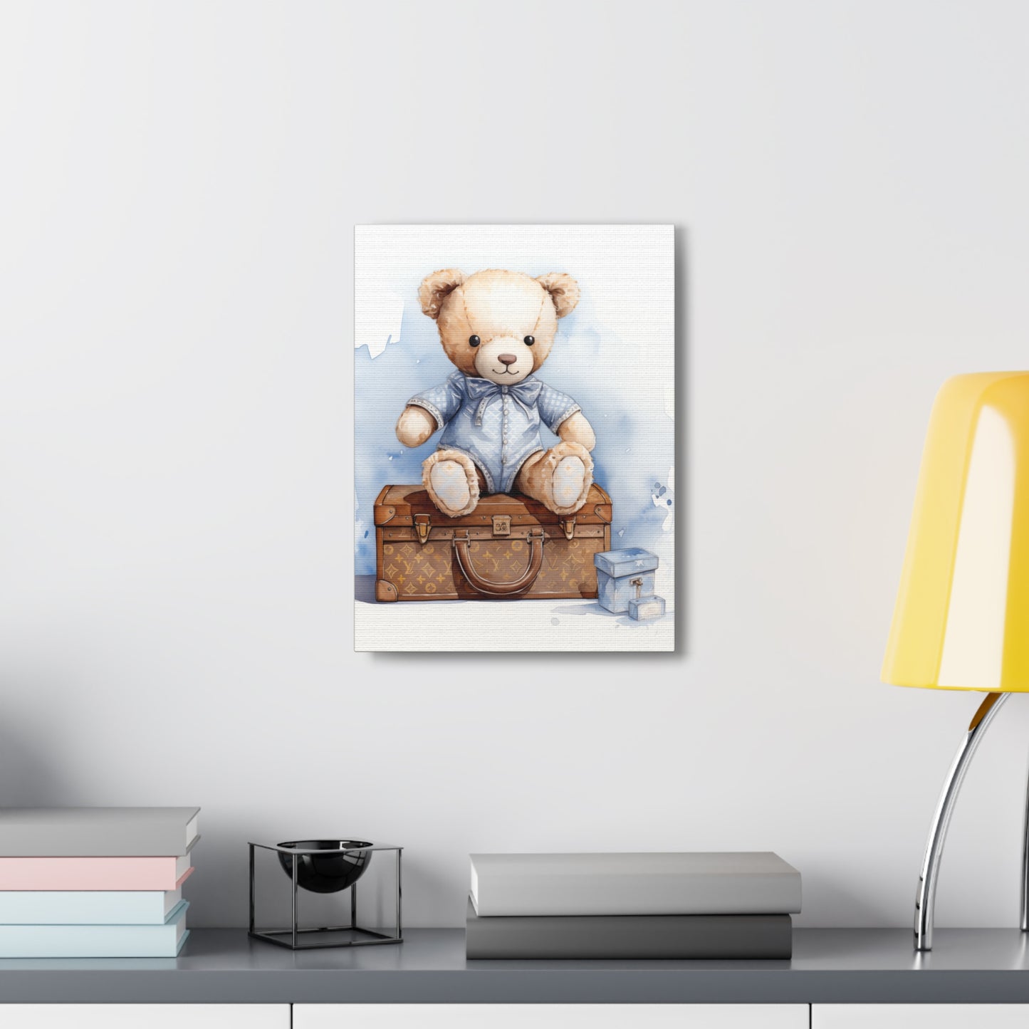 Canvas Gallery Wrap - LV Bear Wall Art - Blu