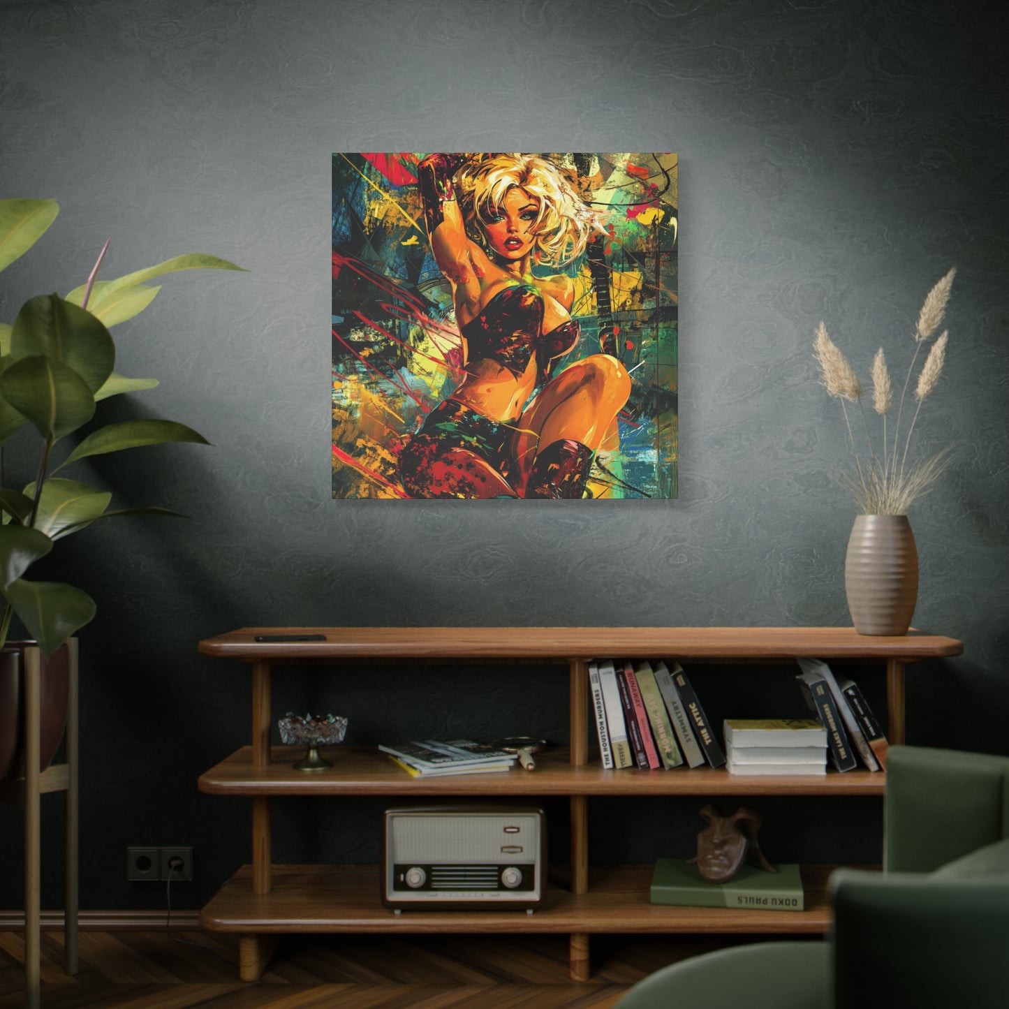 Gallery Wrapped Canvas, Guilt and Grit Adult Art Canvas, Erotic Pinup Art Canvas – Robin