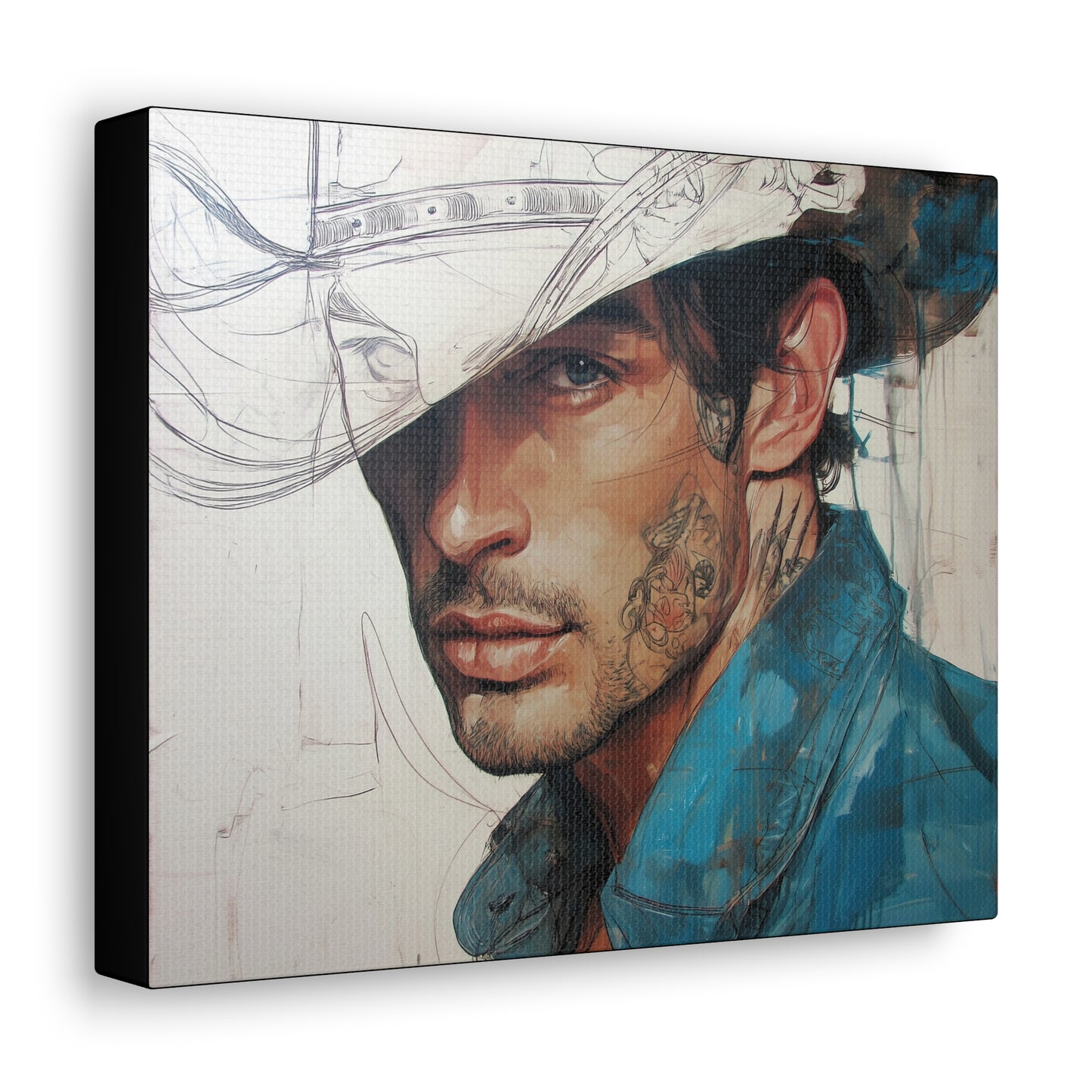 Gallery Wrapped Canvas, Wranglers and Wreckage Art Canvas, Erotic Pinup Art Canvas – Jack