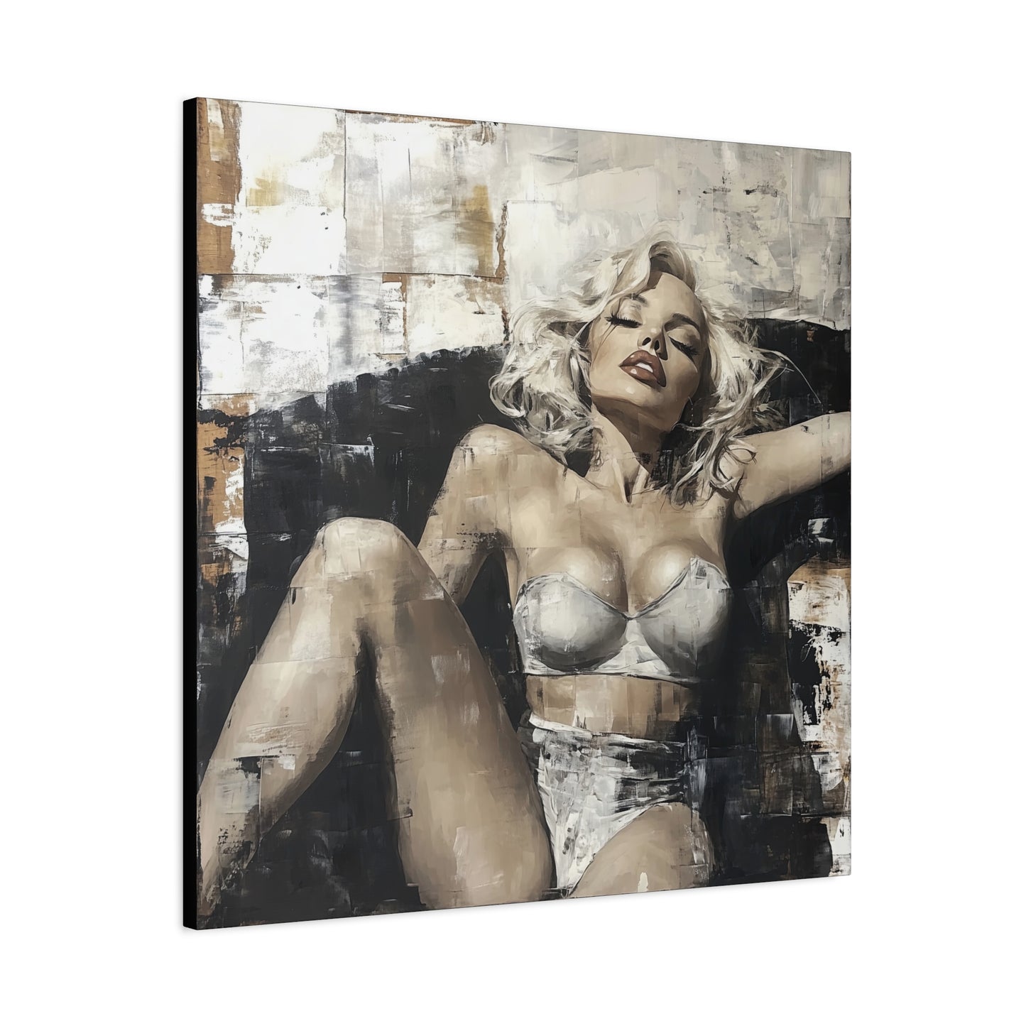 Gallery Wrapped Canvas, Guilt and Grit Adult Art Canvas, Erotic Pinup Art Canvas – Lyra