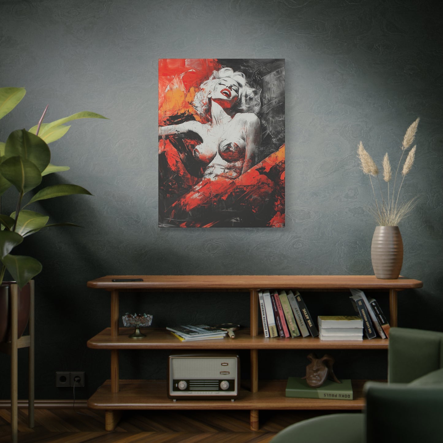 Gallery Wrapped Canvas, Guilt and Grit Adult Art Canvas, Erotic Pinup Art Canvas – Gianna