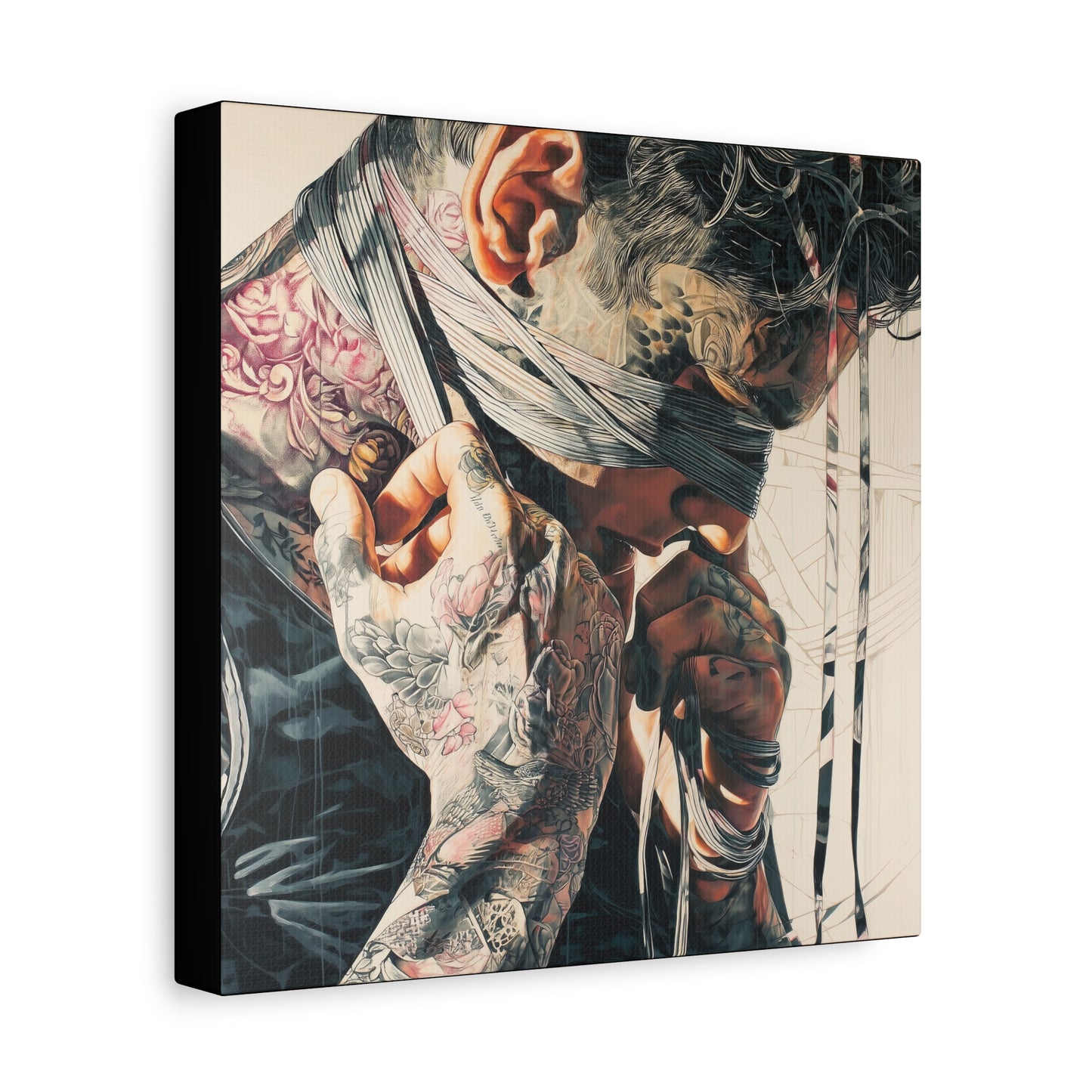 Gallery Wrapped Canvas, Ropes and Reverence Art Canvas, Erotic Shibari Art Canvas – Hiro